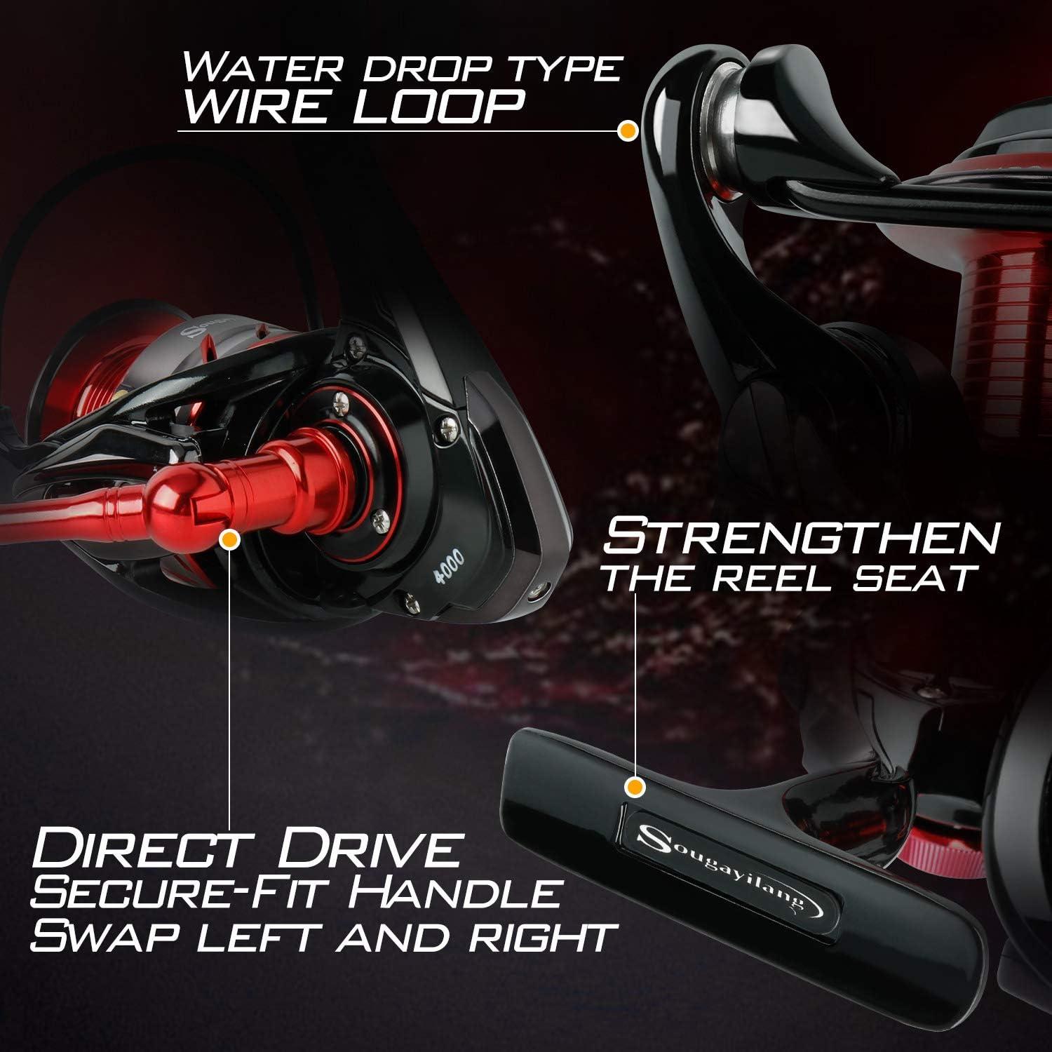 image:imageSougayilang Fishing Reel Ultra Smooth Powerful131BB Spinning ReelLightweight Graphite Frame CNC Aluminum Spool for Freshwaterred
