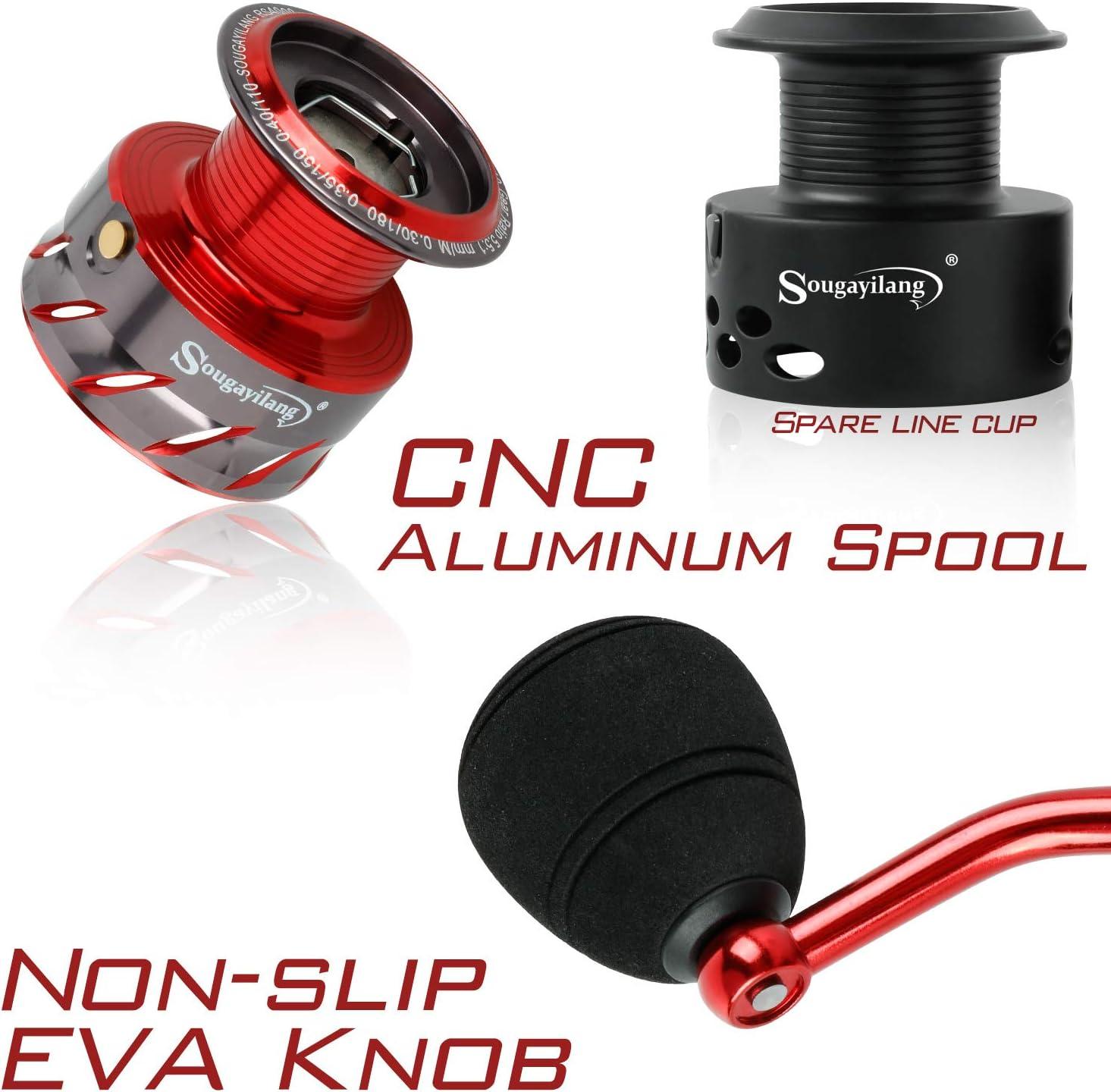 image:imageSougayilang Fishing Reel Ultra Smooth Powerful131BB Spinning ReelLightweight Graphite Frame CNC Aluminum Spool for Freshwaterred