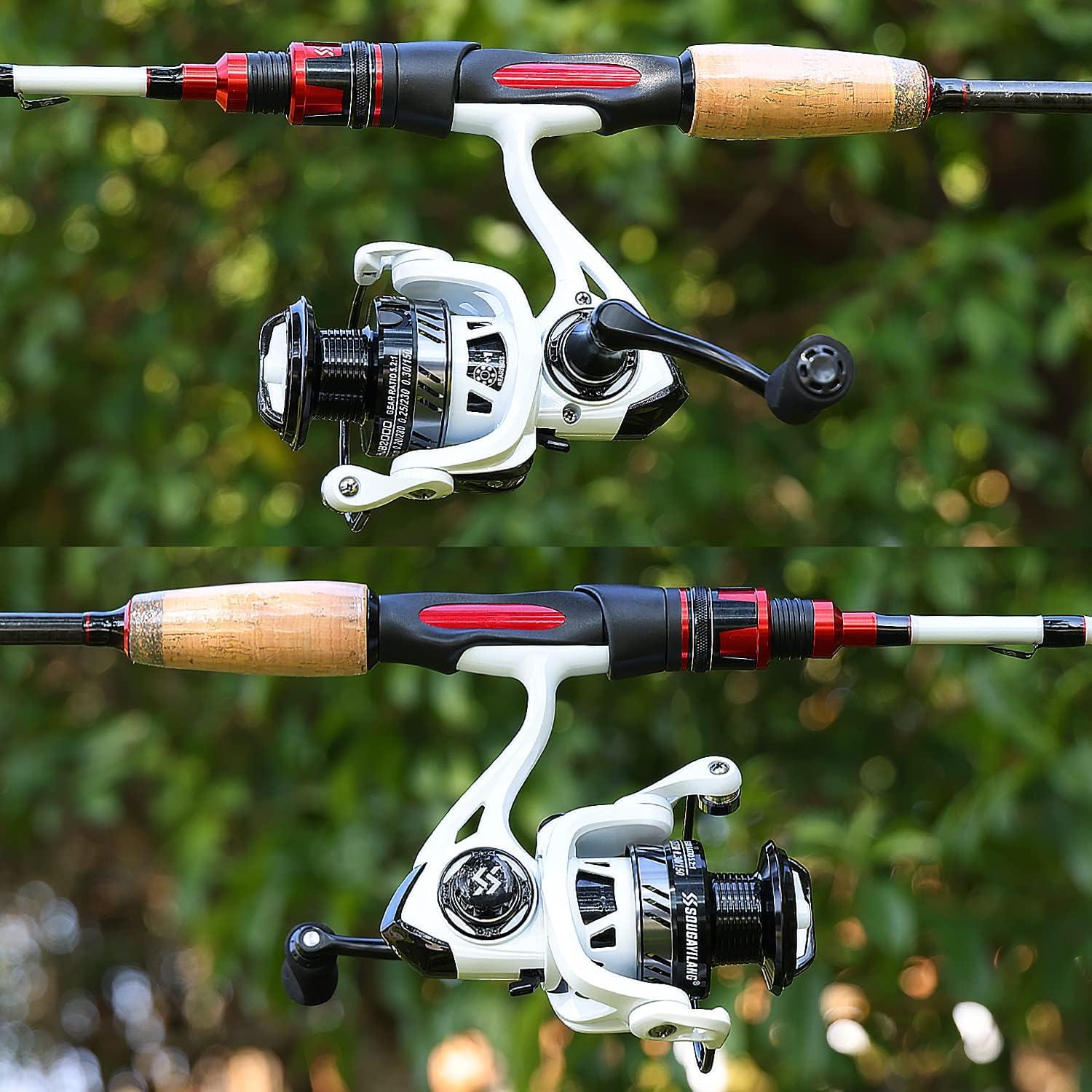 image:imageSougayilang Fishing Reel Ultralight Spinning Reel with Aluminum Spool 521 High Speed Spinning Fishing Reel 10006000 Series for FreshwaterWhite