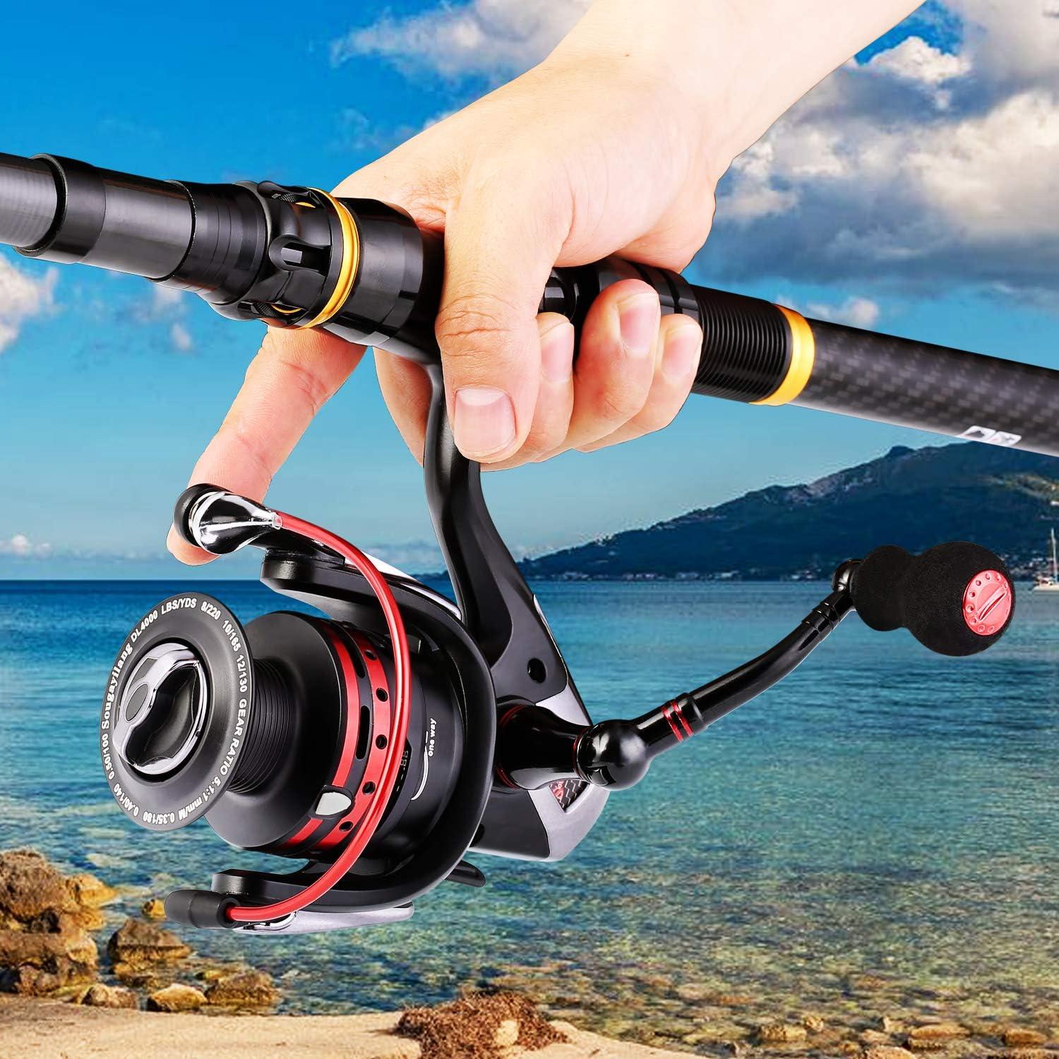 image:imageSougayilang Fishing Reels Powerful 131BB Spinning Reels Ultra Smooth Reel for Saltwater or Freshwater1000