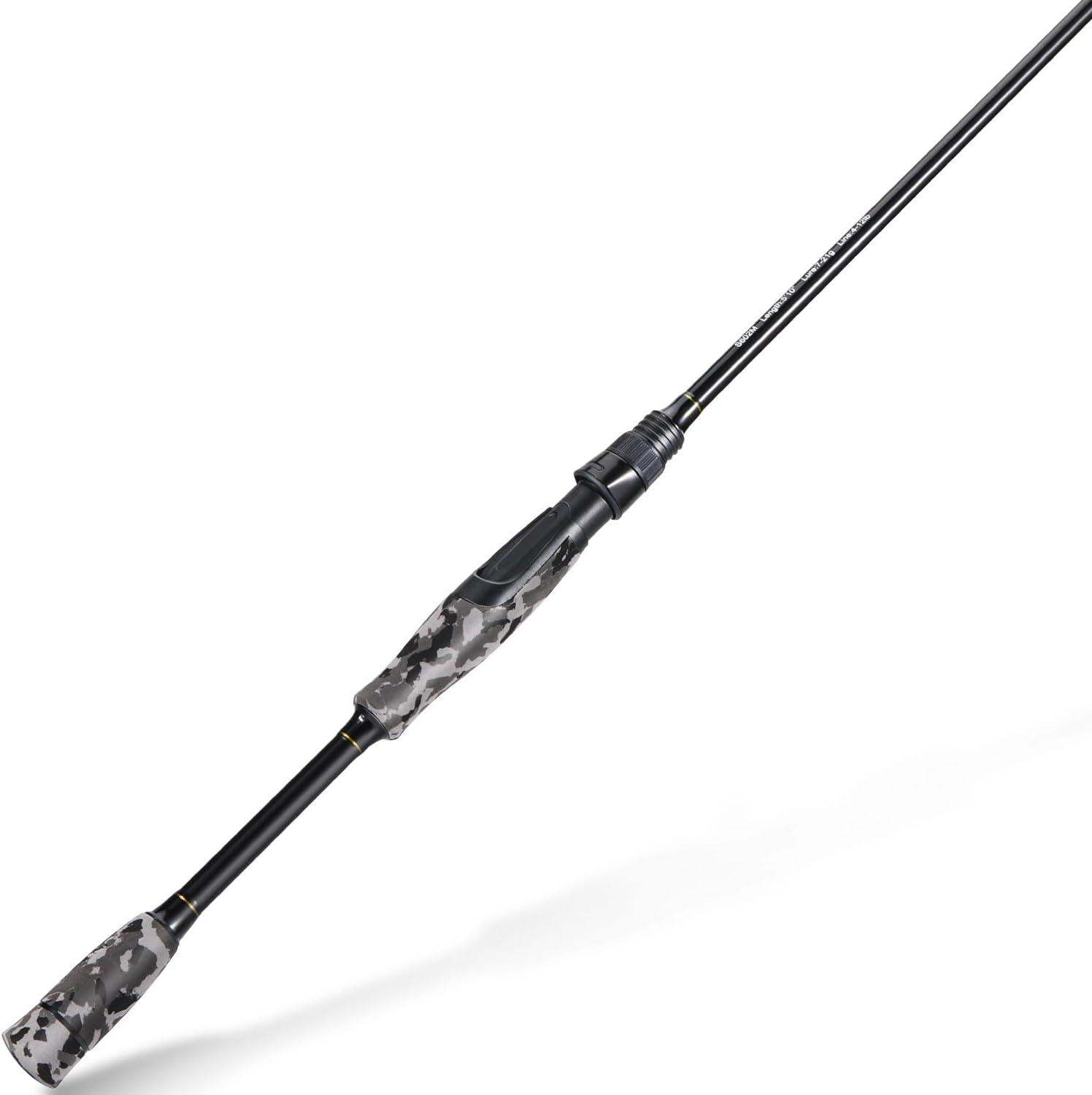 image:imageSougayilang Fishing Rod Medium 2Pc Graphite Composite Blank Spinning amp Casting Rod Camouflage EVA Grip Smooth Transition Fishing PoleGreySpinning