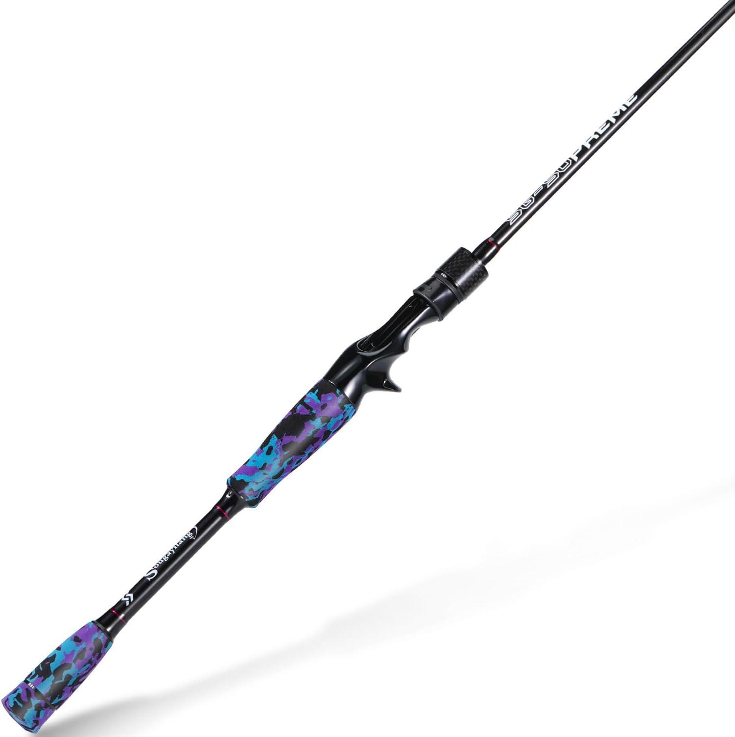 image:imageSougayilang Fishing Rod Medium 2Pc Graphite Composite Blank Spinning amp Casting Rod Camouflage EVA Grip Smooth Transition Fishing PolePurpleCasting