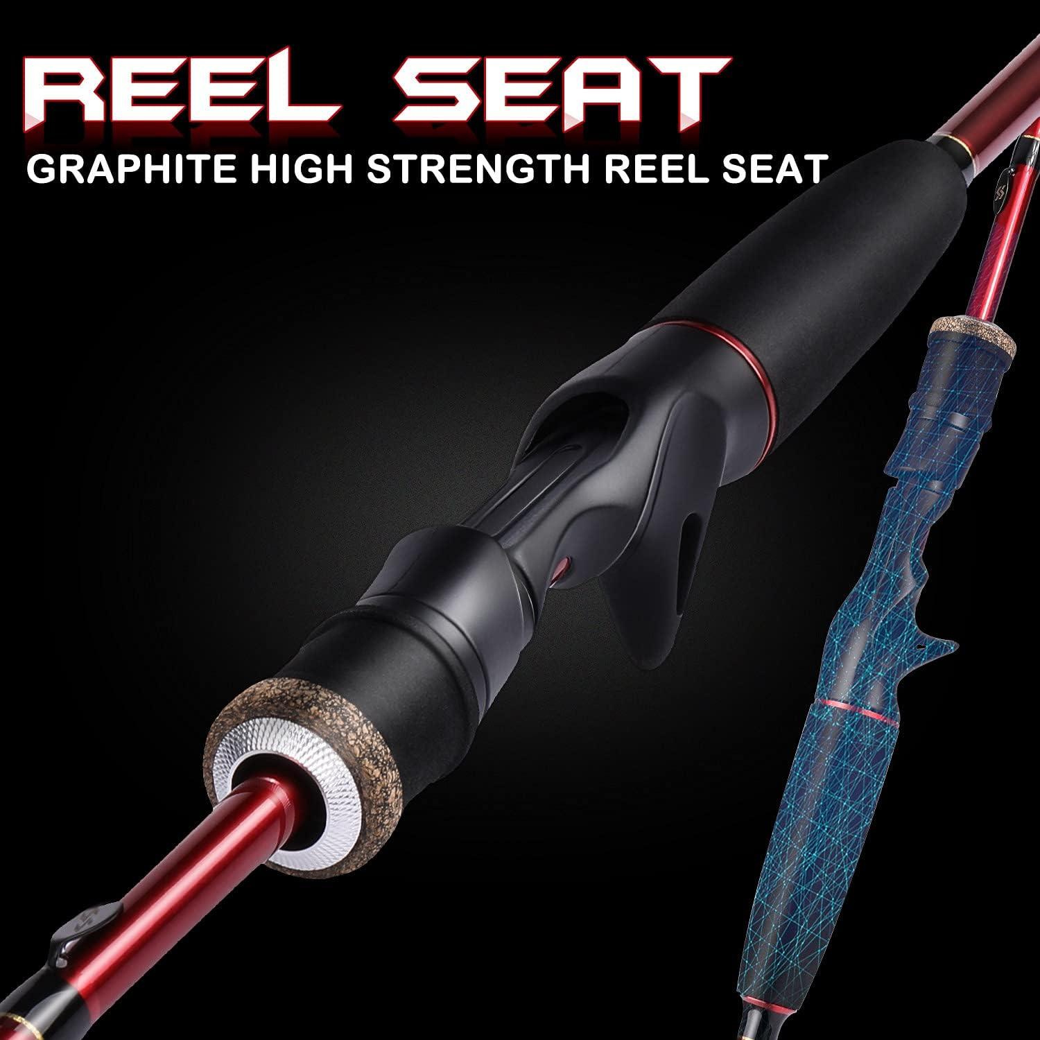 image:imageSougayilang Fishing Rod 2Pc Casting Rod Spinning Rod for Freshwater Tournament Quality Fishing Pole with 2 Tips for BassCastingRedTwin Tips