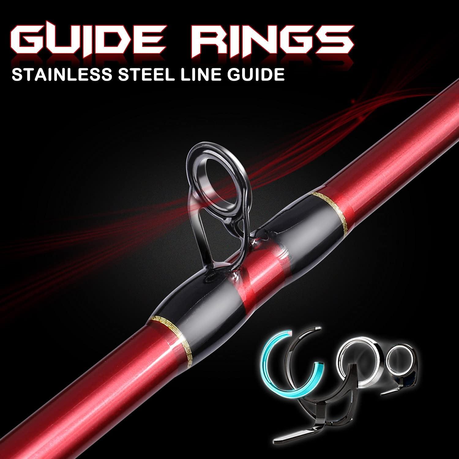 image:imageSougayilang Fishing Rod 2Pc Casting Rod Spinning Rod for Freshwater Tournament Quality Fishing Pole with 2 Tips for BassCastingRedTwin Tips