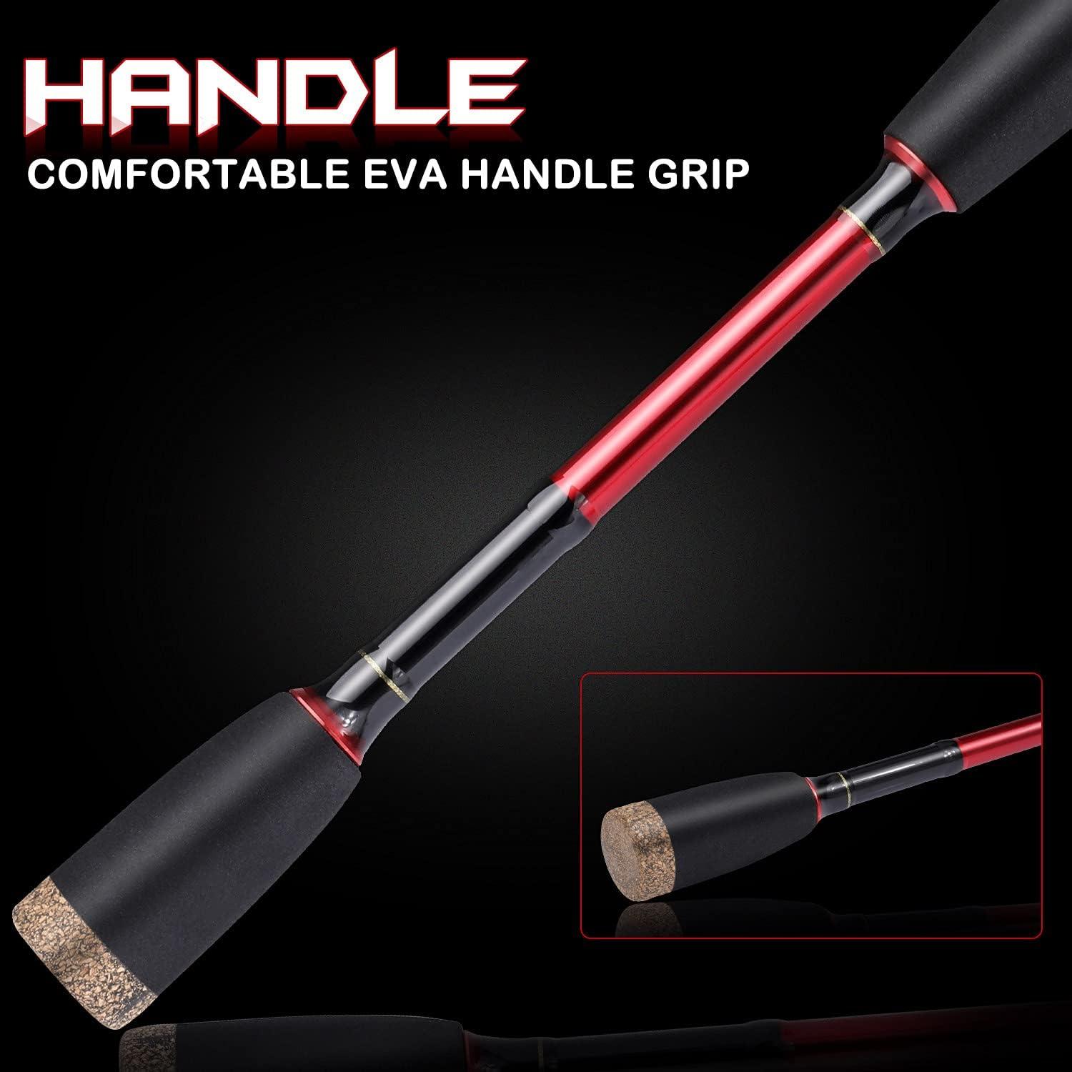 image:imageSougayilang Fishing Rod 2Pc Casting Rod Spinning Rod for Freshwater Tournament Quality Fishing Pole with 2 Tips for BassCastingRedTwin Tips