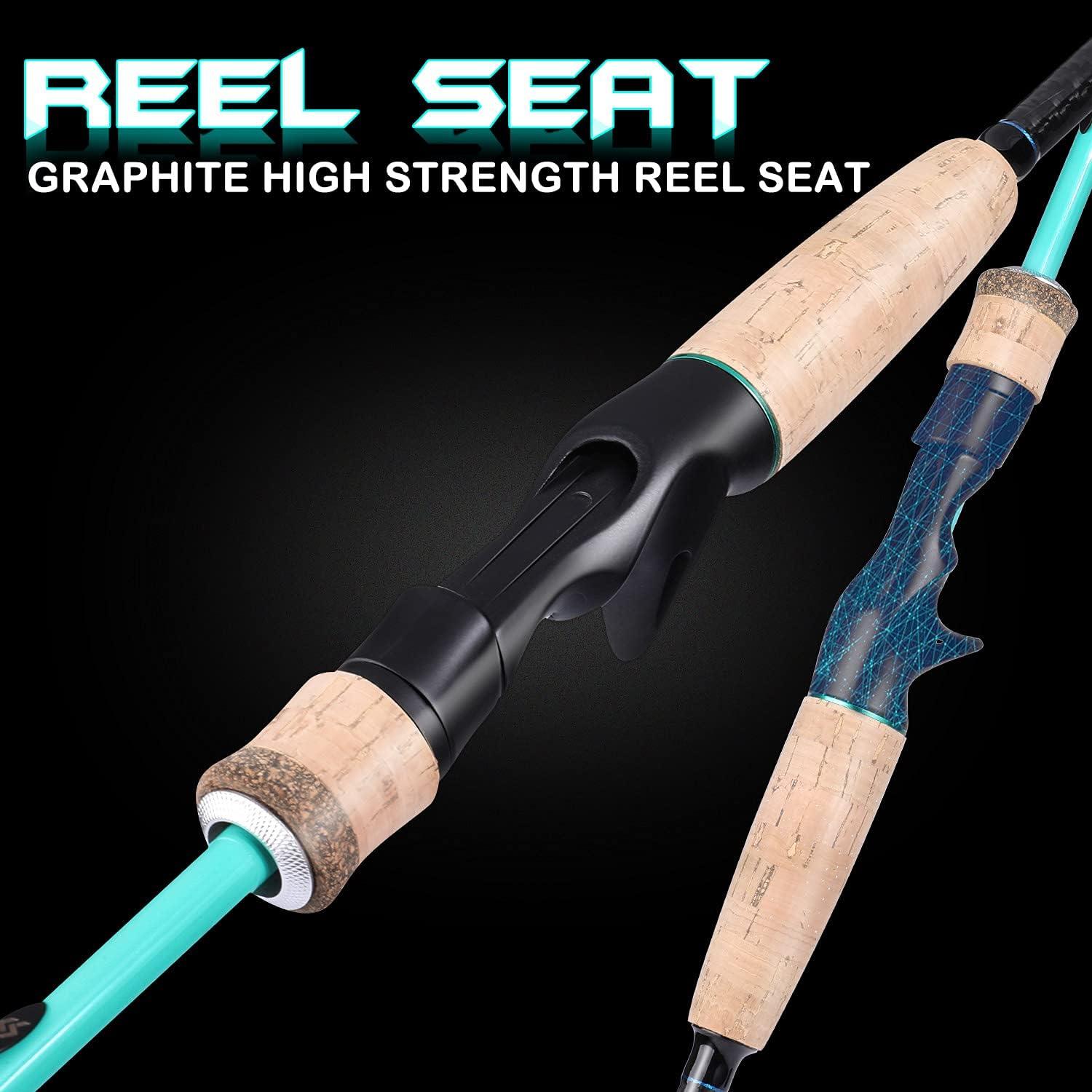image:imageSougayilang Fishing Rod 2Pc Casting Rod Spinning Rod for Freshwater Tournament Quality Fishing Pole with 2 Tips for BassCastingTurquoiseTwin Tips