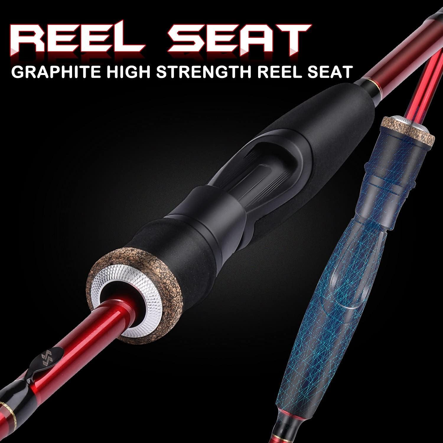 image:imageSougayilang Fishing Rod 2Pc Casting Rod Spinning Rod for Freshwater Tournament Quality Fishing Pole with 2 Tips for BassSpinningRedTwin Tips