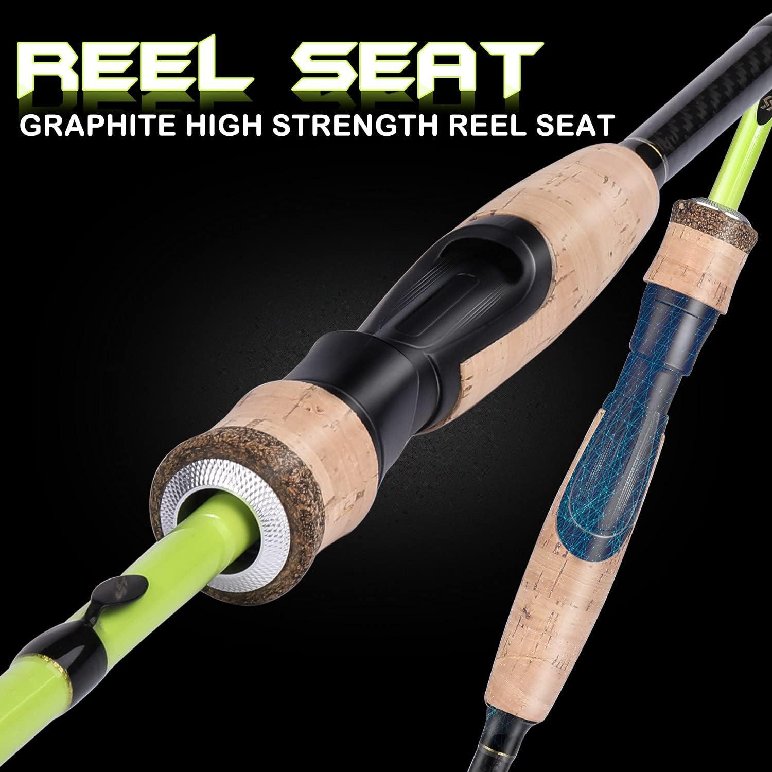 image:imageSougayilang Fishing Rod 2Pc Casting Rod Spinning Rod for Freshwater Tournament Quality Fishing Pole with 2 Tips for BassSpinningYellowTwin Tips