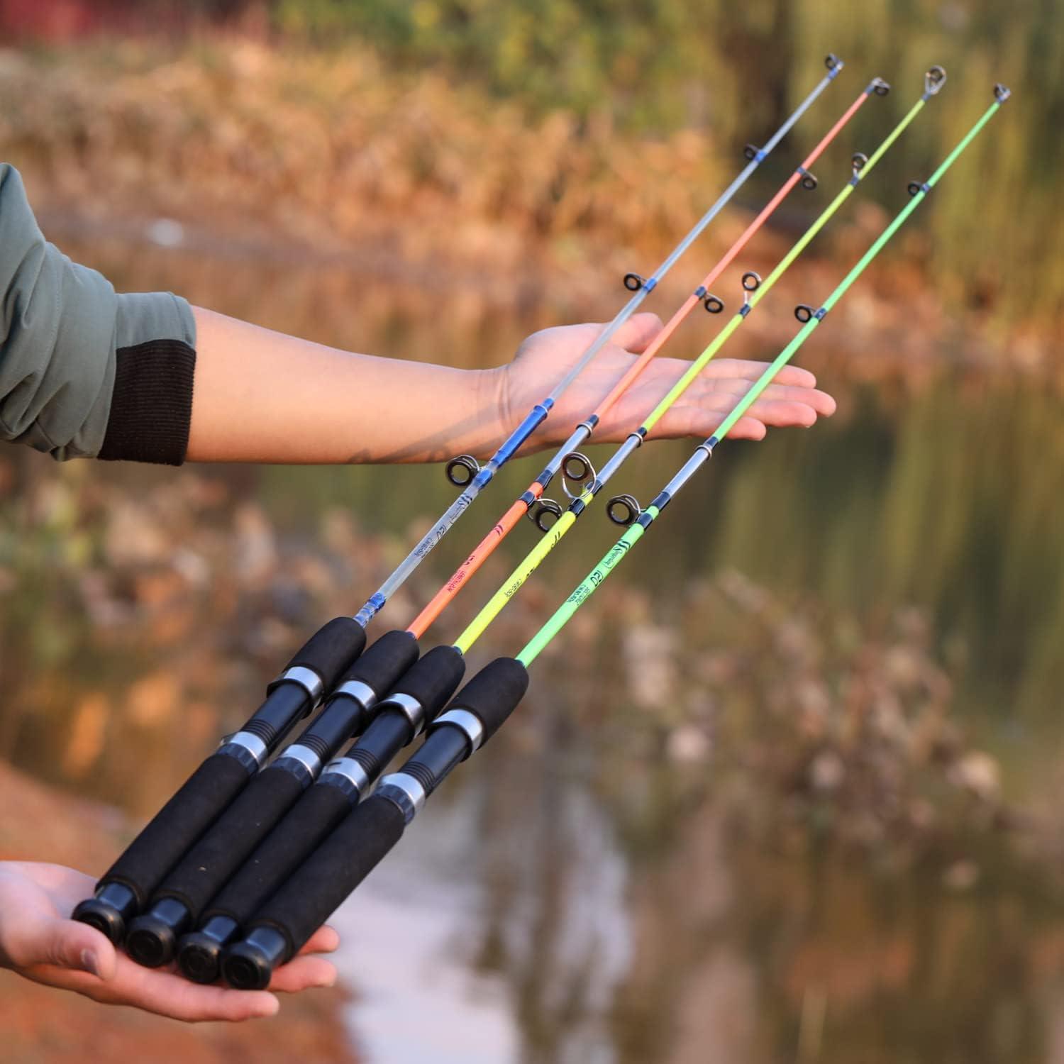 image:imageSougayilang Fishing Rod 2Piece Composite Graphite amp Glass Blanks Saltwater Trolling Rod Offshore Surf Fishing Pole with Stainless Steel Line Guides for Catfish Salmon Glass Fiber Spinning RodOrange