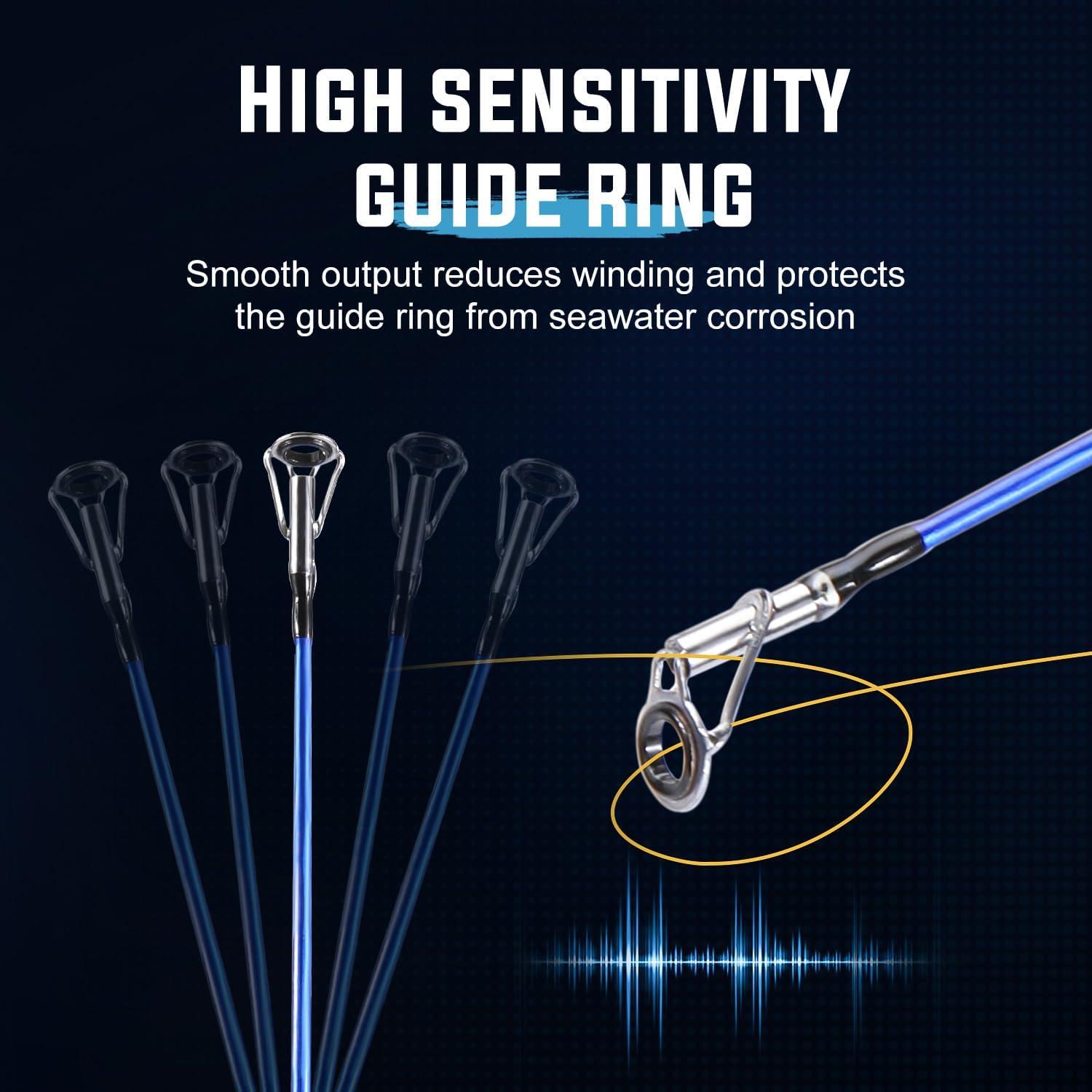 image:imageSougayilang Fishing Rod Combo 2Piece Trolling Fishing Reel Combo with 381 Gear Ratio amp 31 Bearings Aluminum Reel Seat for SaltwaterBig Game FishLDT30Left Handed