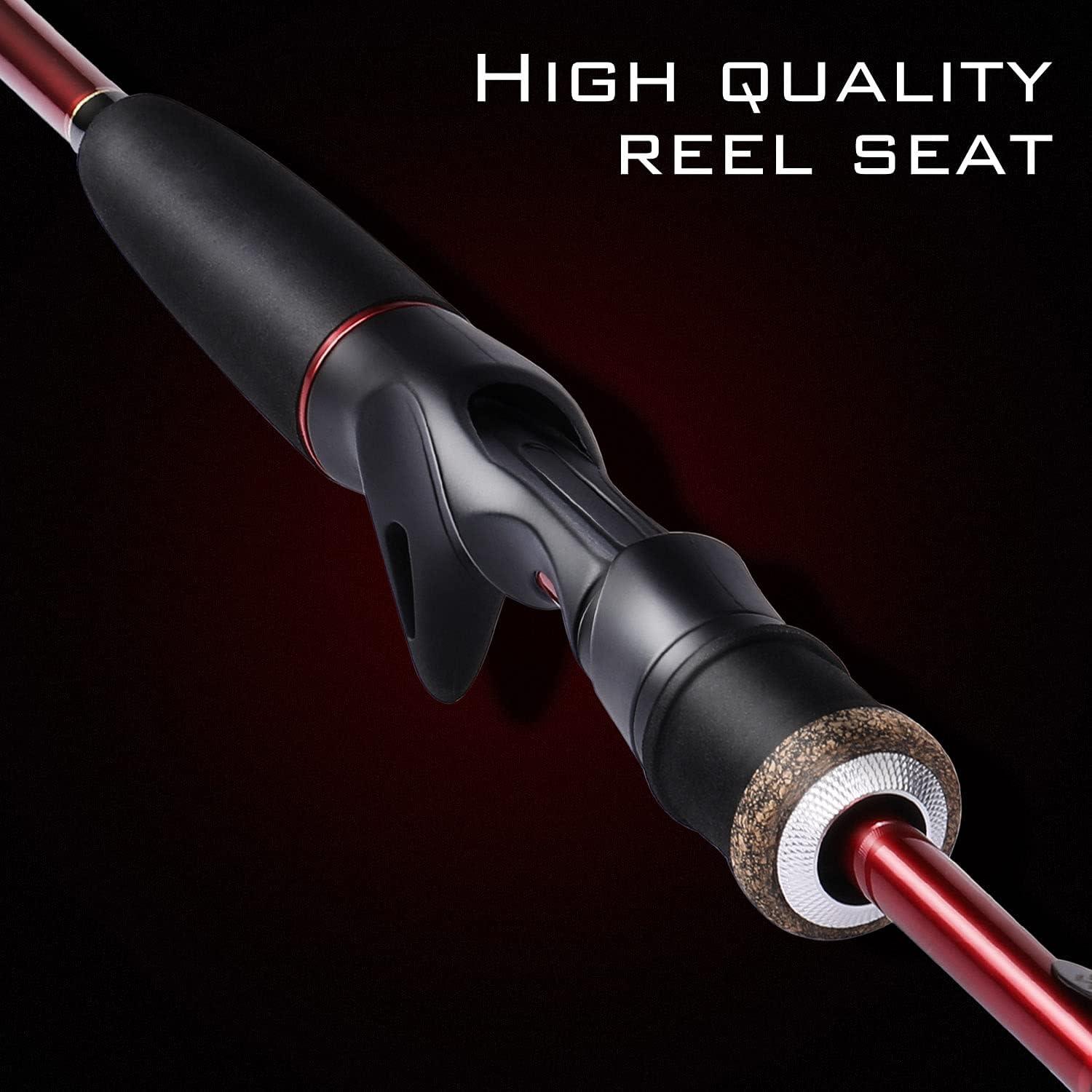 image:imageSougayilang Fishing Rod and Reel Combo 2Piece MMH Fishing Pole with Baitcasting Reel Set Baitcaster ComboRedMMH RodRight Handed