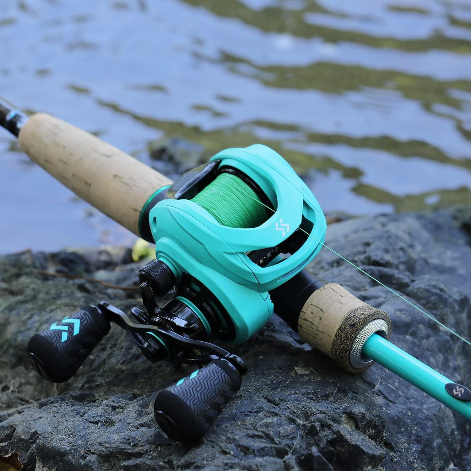image:imageSougayilang Fishing Rod and Reel Combo 2Piece MMH Fishing Pole with Baitcasting Reel Set Baitcaster ComboTurquoiseMMH RodLeft Handed