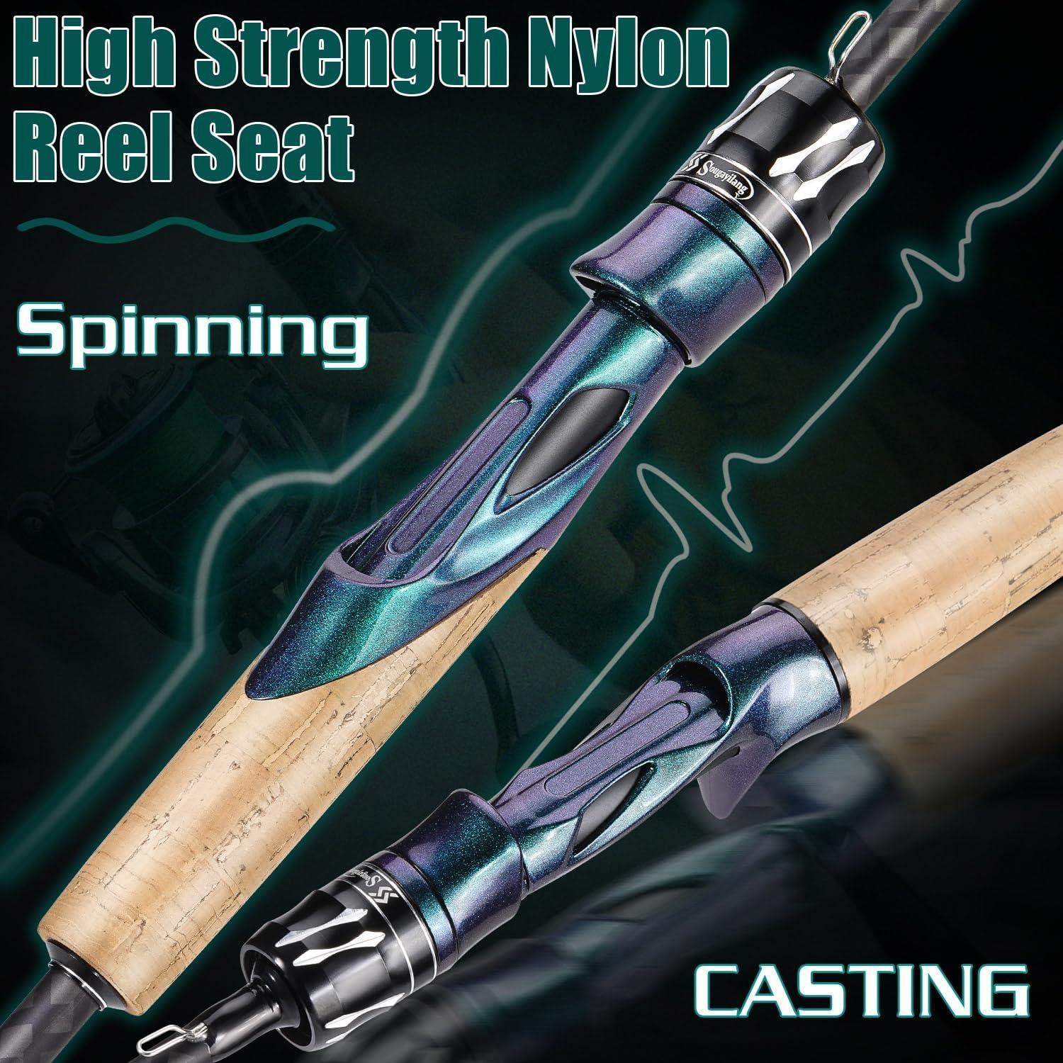 image:imageSougayilang Fishing RodLight Weight 2Section SpinningampCasting RodUnique Gradient Colorful Fsihing Pole for Freshwater Saltwater Great Present18 m