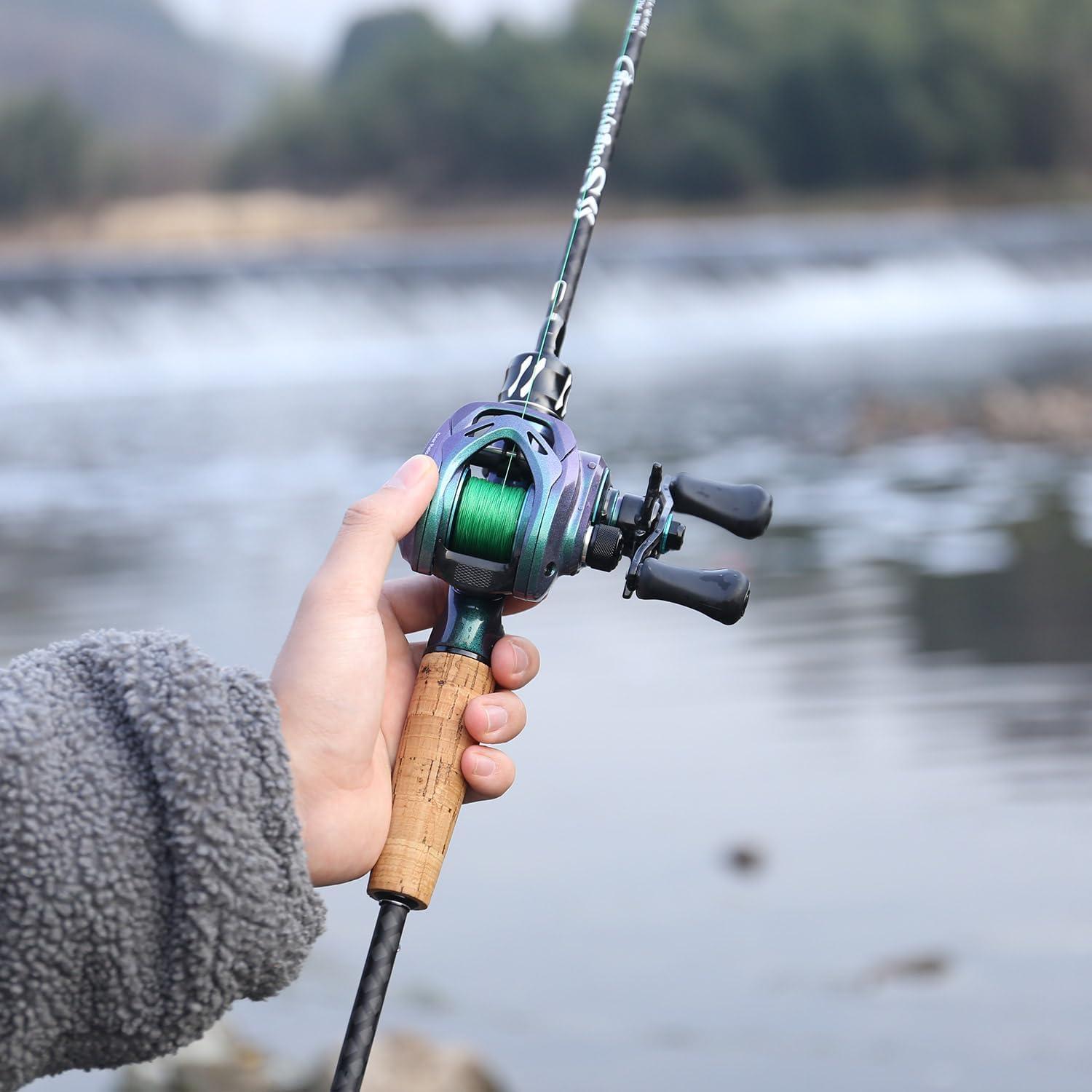 image:imageSougayilang Fishing RodLight Weight 2Section SpinningampCasting RodUnique Gradient Colorful Fsihing Pole for Freshwater Saltwater Great Present18 m