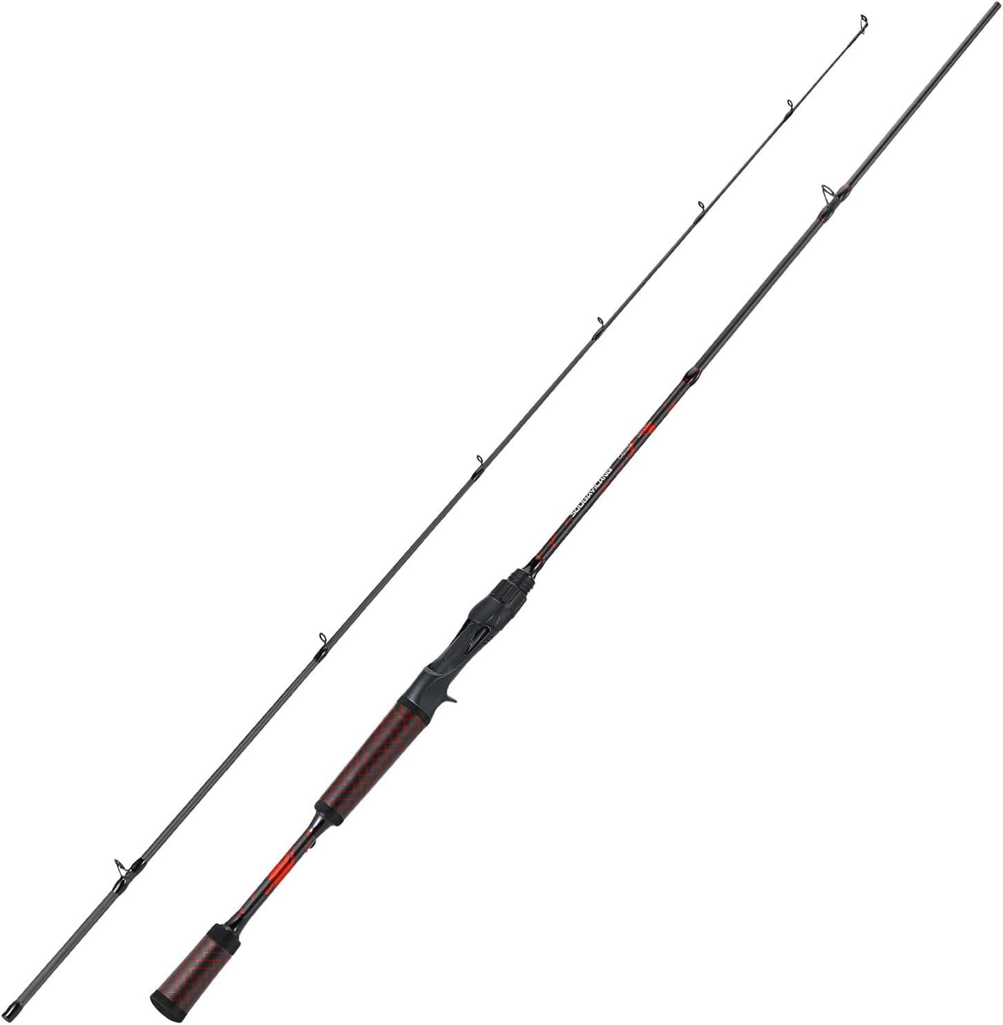 image:imageSougayilang Fishing Rods 2Section Carbon Fiber SpinningampCasting Rod with Comfortable Cork Handle Suit for Freshwater Saltwater Night Fishing Pole69 ft