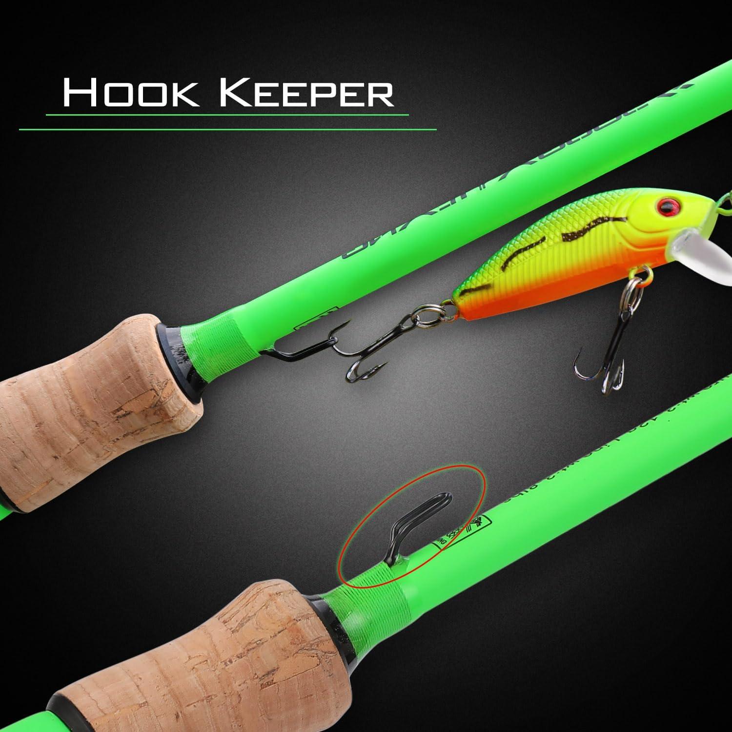 image:imageSougayilang Fishing Rods 2Section Carbon Fiber SpinningampCasting Rod with Comfortable Cork Handle Suit for Freshwater Saltwater Night Fishing Pole69 ft