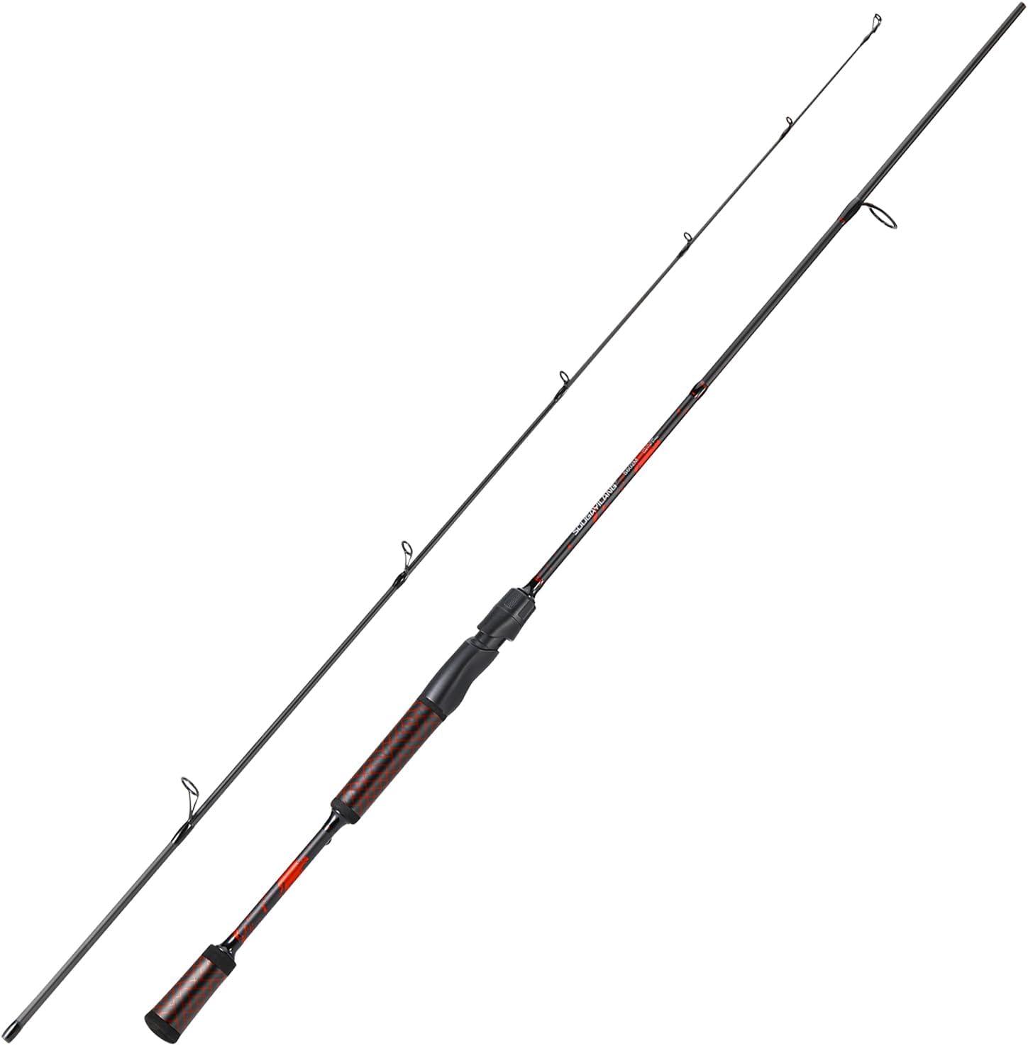 image:imageSougayilang Fishing Rods 2Section Carbon Fiber SpinningampCasting Rod with Comfortable Cork Handle Suit for Freshwater Saltwater Night Fishing Pole69 ft
