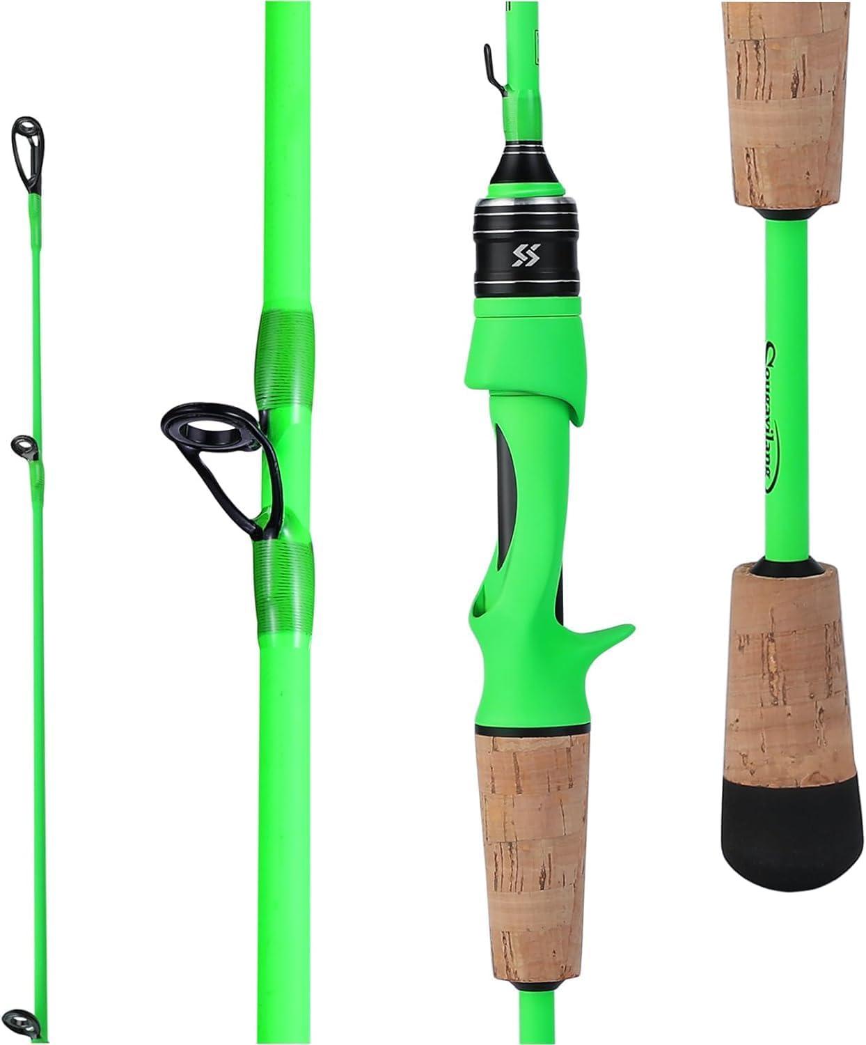 image:imageSougayilang Fishing Rods 2Section Carbon Fiber SpinningampCasting Rod with Comfortable Cork Handle Suit for Freshwater Saltwater Night Fishing Pole69 ft