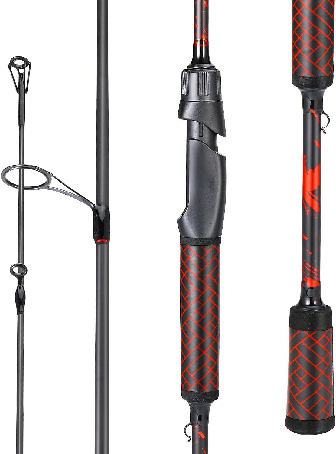 image:imageSougayilang Fishing Rods 2Section Carbon Fiber SpinningampCasting Rod with Comfortable Cork Handle Suit for Freshwater Saltwater Night Fishing Pole69 ft