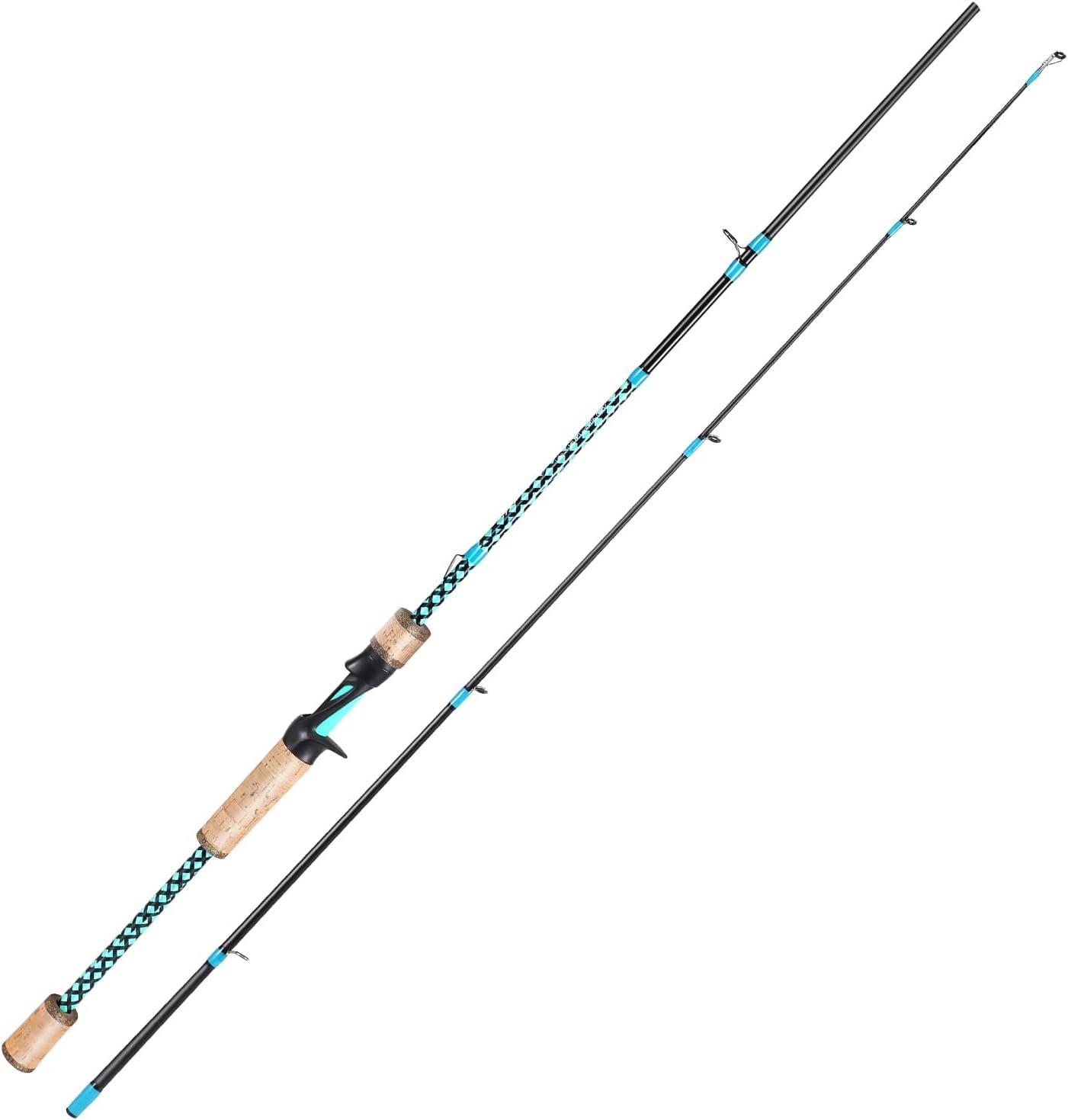 image:imageSougayilang Fishing Rods Graphite Spinning Rods Lightweight 2 Pieces Cork Handle CastingBlueCasting