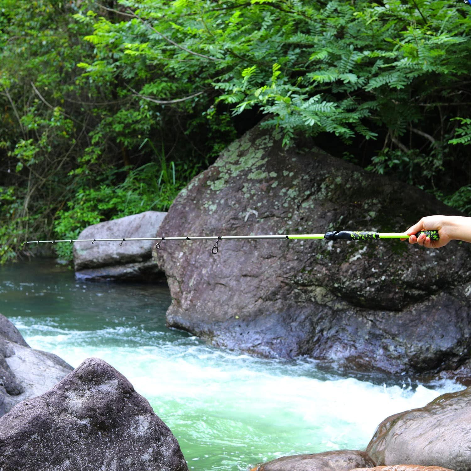 image:imageSougayilang Fishing Rods IM7 Graphite Blank Casting amp Spinning Rods2Piece Rod with S Style Hook Keeper and EVA Handle for Bass Trout Walleye Catfish EtcgreenSpinning Rod
