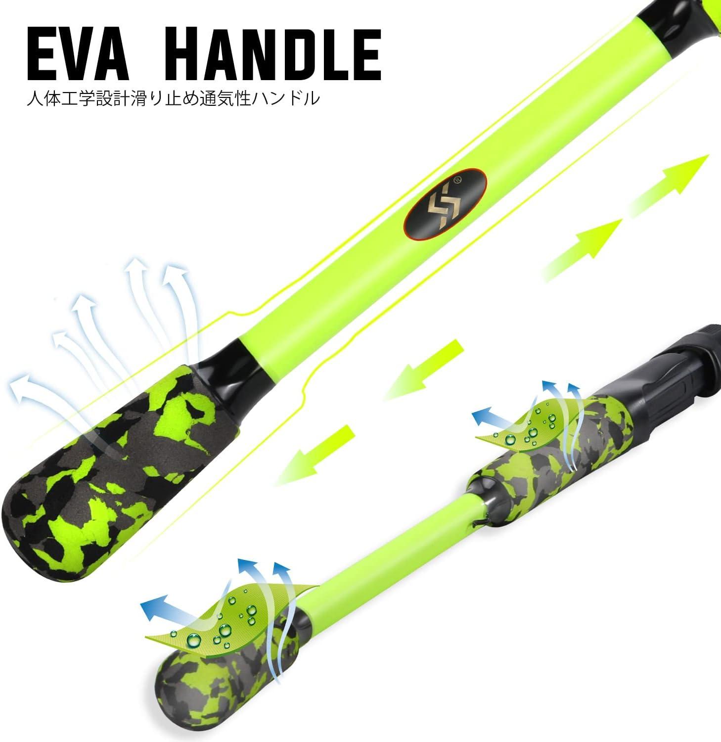 image:imageSougayilang Fishing Rods IM7 Graphite Blank Casting amp Spinning Rods2Piece Rod with S Style Hook Keeper and EVA Handle for Bass Trout Walleye Catfish EtcgreenSpinning Rod