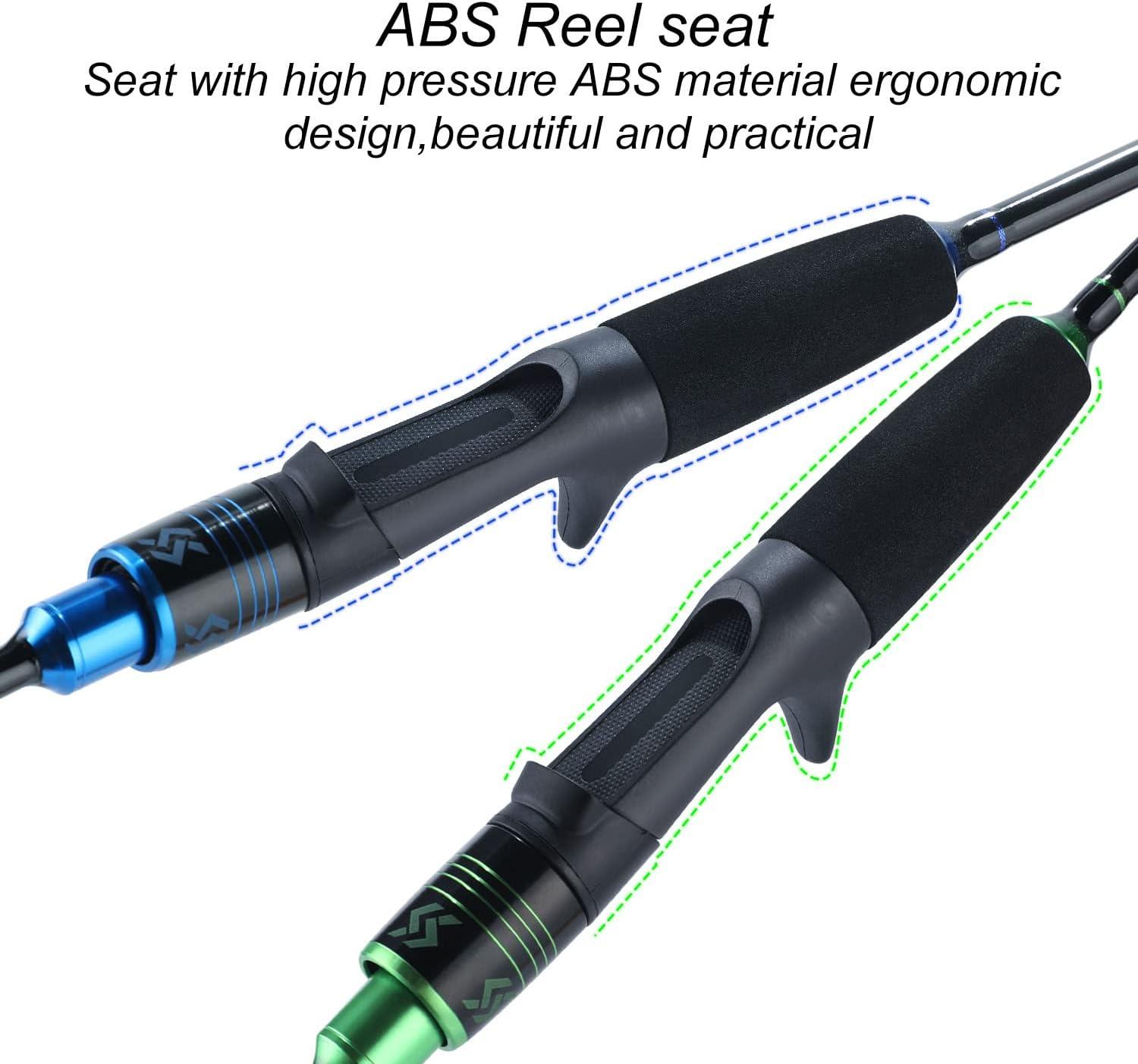 image:imageSougayilang Fishing Rods UltraSensitive Carbon Spinning Rods Blanks with Comfort EVA Grip Rod Handle 2 piecesTrout Rodblue