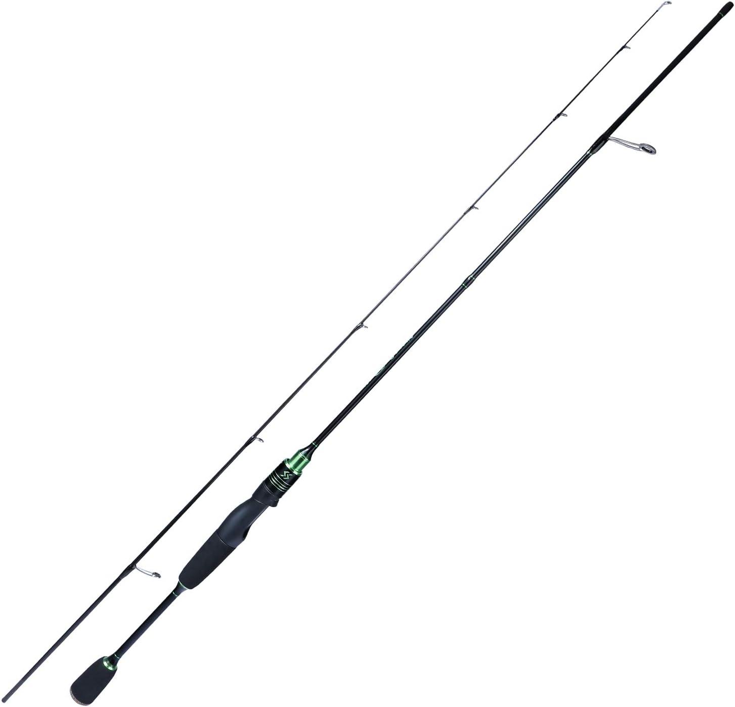 image:imageSougayilang Fishing Rods UltraSensitive Carbon Spinning Rods Blanks with Comfort EVA Grip Rod Handle 2 piecesTrout Rodgreen