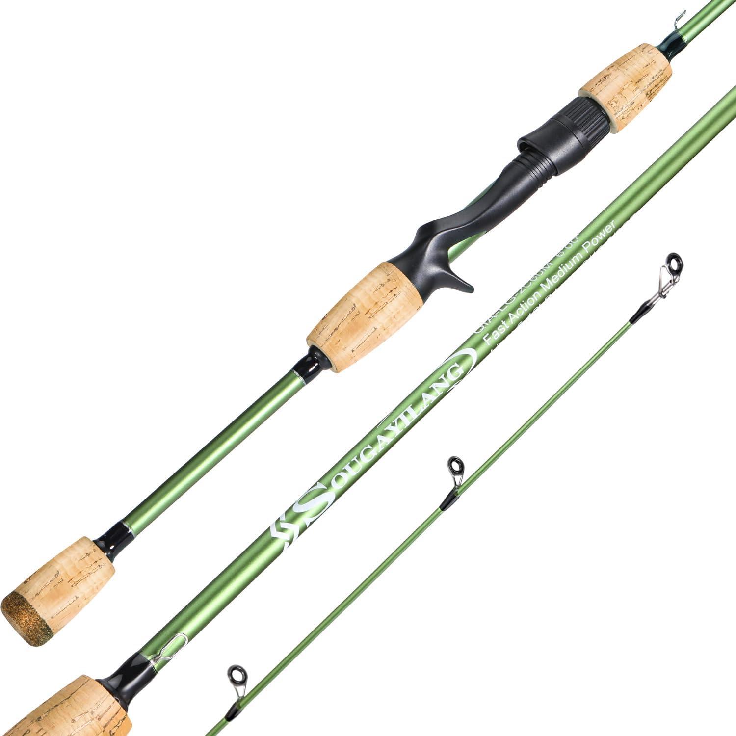 image:imageSougayilang Fishing Rods24 Ton Carbon Fiber Spinning Rod amp Casting Rod Stainless Steel GuidesLightweight Baitcasting Rod Two PiecesCasting