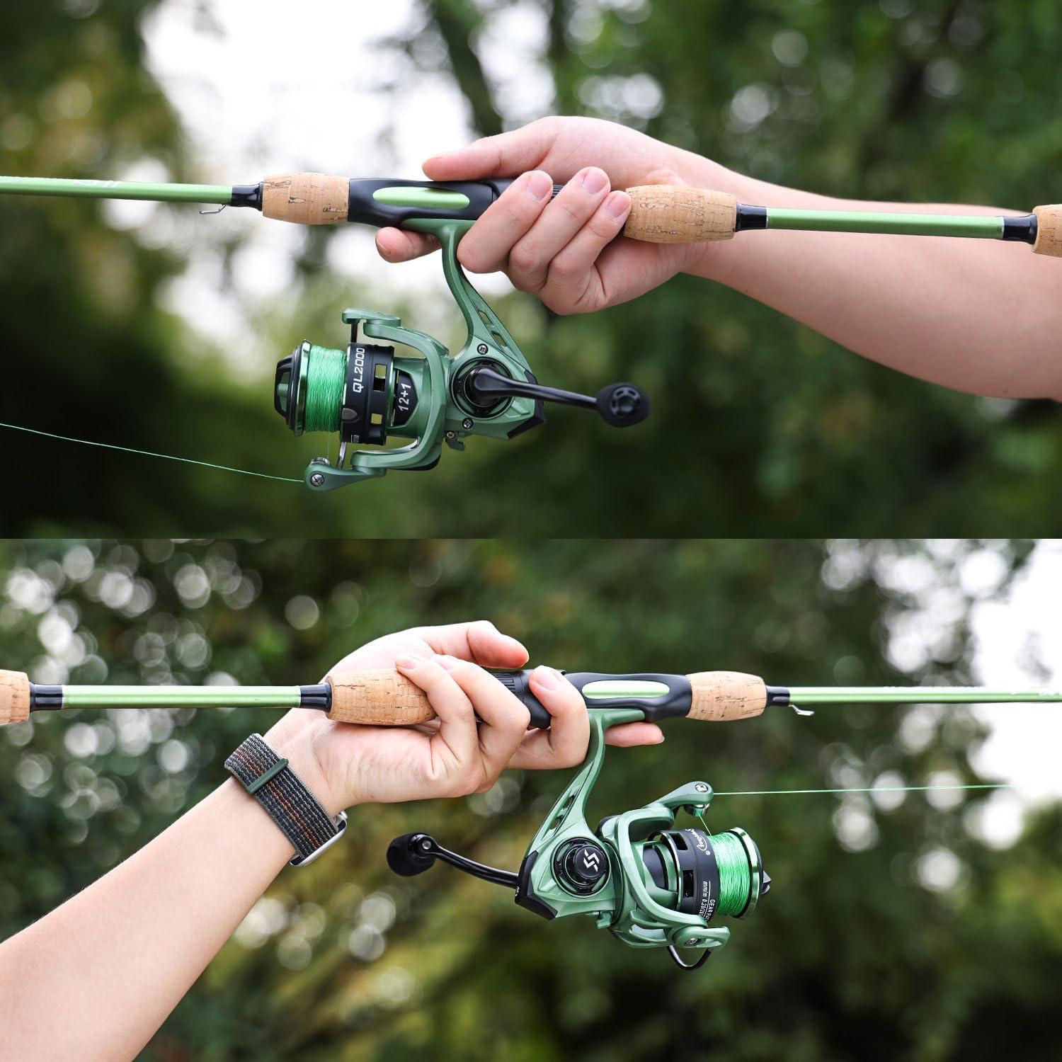 image:imageSougayilang Fishing Rods24 Ton Carbon Fiber Spinning Rod amp Casting Rod Stainless Steel GuidesLightweight Baitcasting Rod Two PiecesSpinning