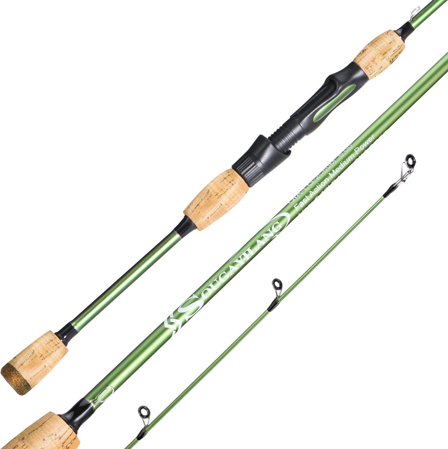 image:imageSougayilang Fishing Rods24 Ton Carbon Fiber Spinning Rod amp Casting Rod Stainless Steel GuidesLightweight Baitcasting Rod Two PiecesSpinning