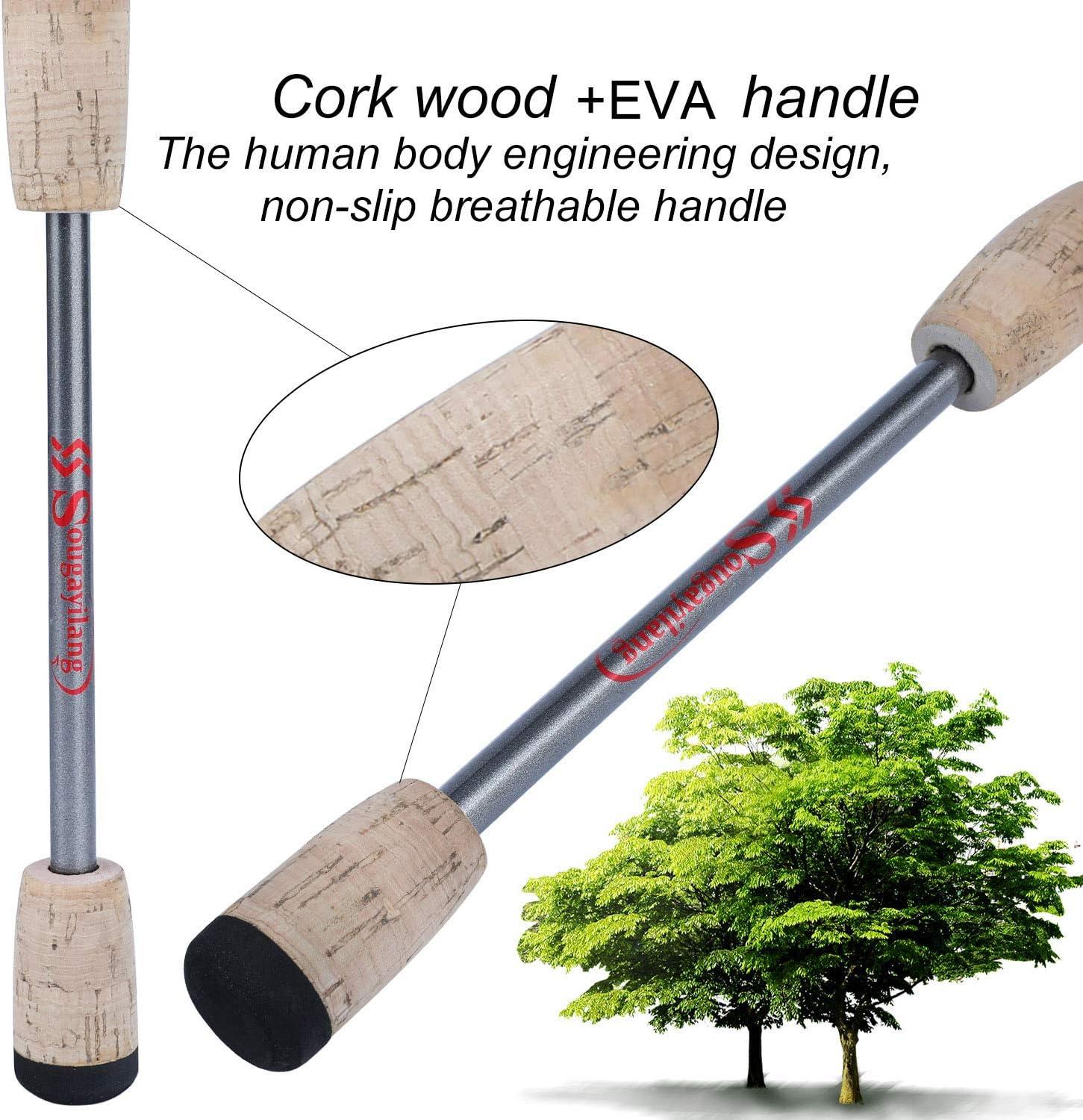 image:imageSougayilang Flexible Fishing Rods Spinning Rods amp Casting Rods Lightweight Trout Rods 2 Pieces Cork Handle Crappie FishingSPIN