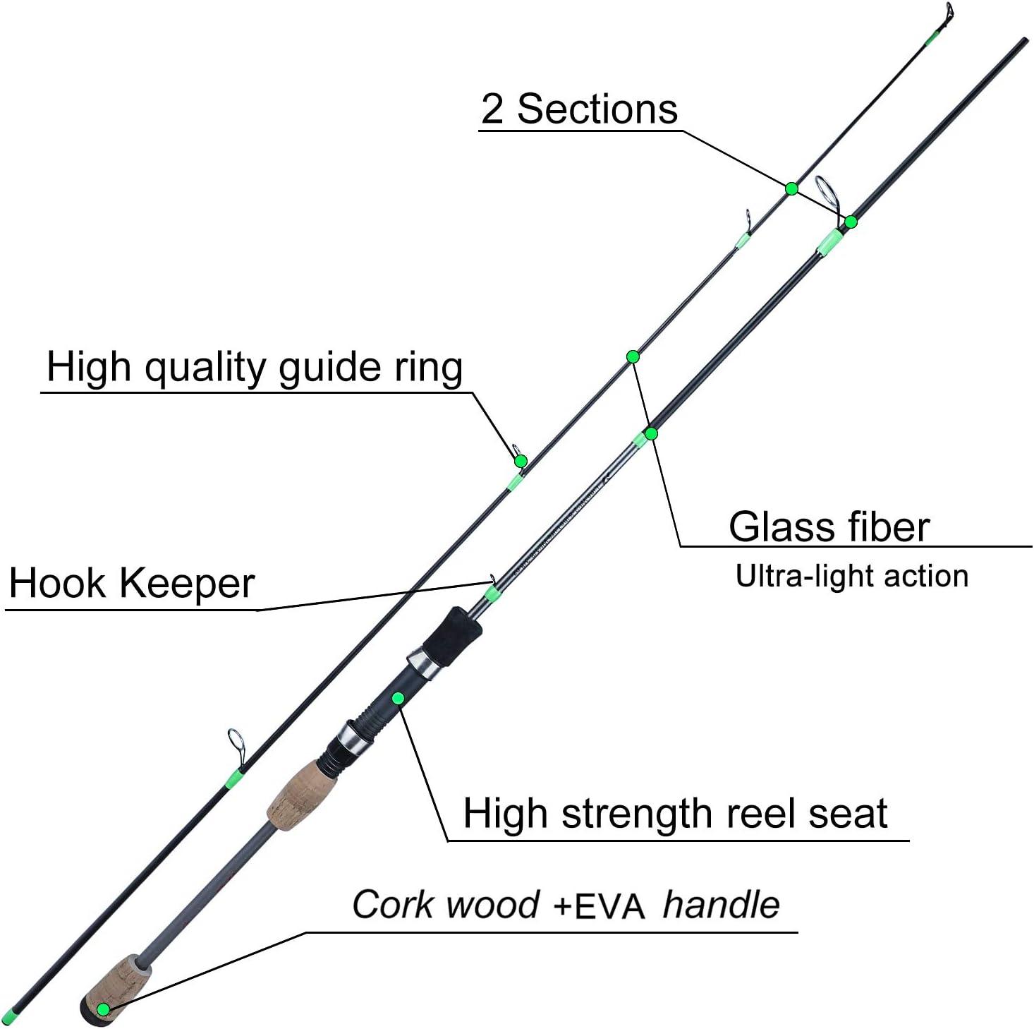 image:imageSougayilang Flexible Fishing Rods Spinning Rods amp Casting Rods Lightweight Trout Rods 2 Pieces Cork Handle Crappie FishingSPIN