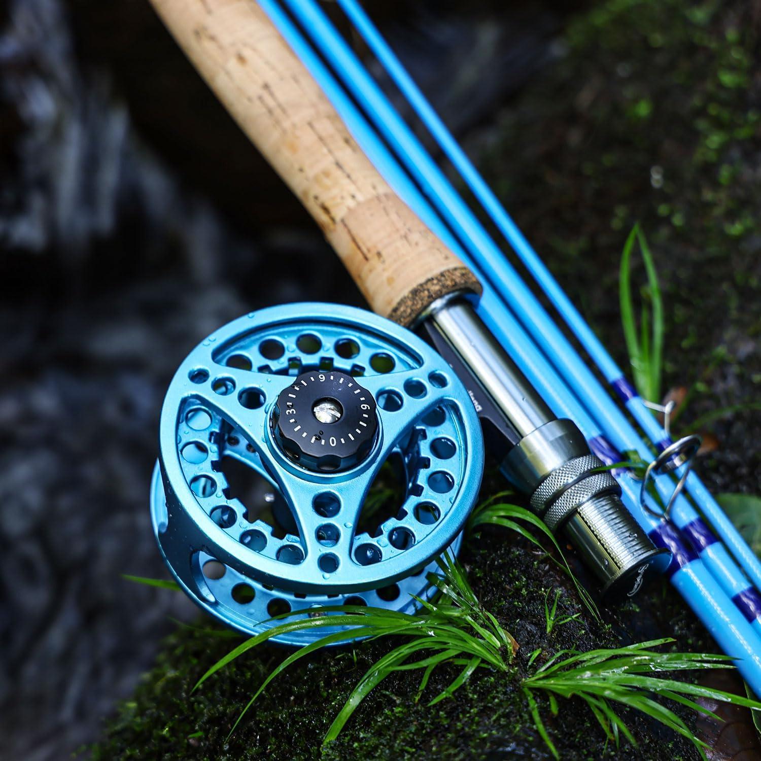 image:imageSougayilang Fly Fishing Reel Die Cast Aluminum Fly Reel 56 78 Weight Saltwater Fly Reels 56 78 Weight Saltwater Fly ReelsBlue