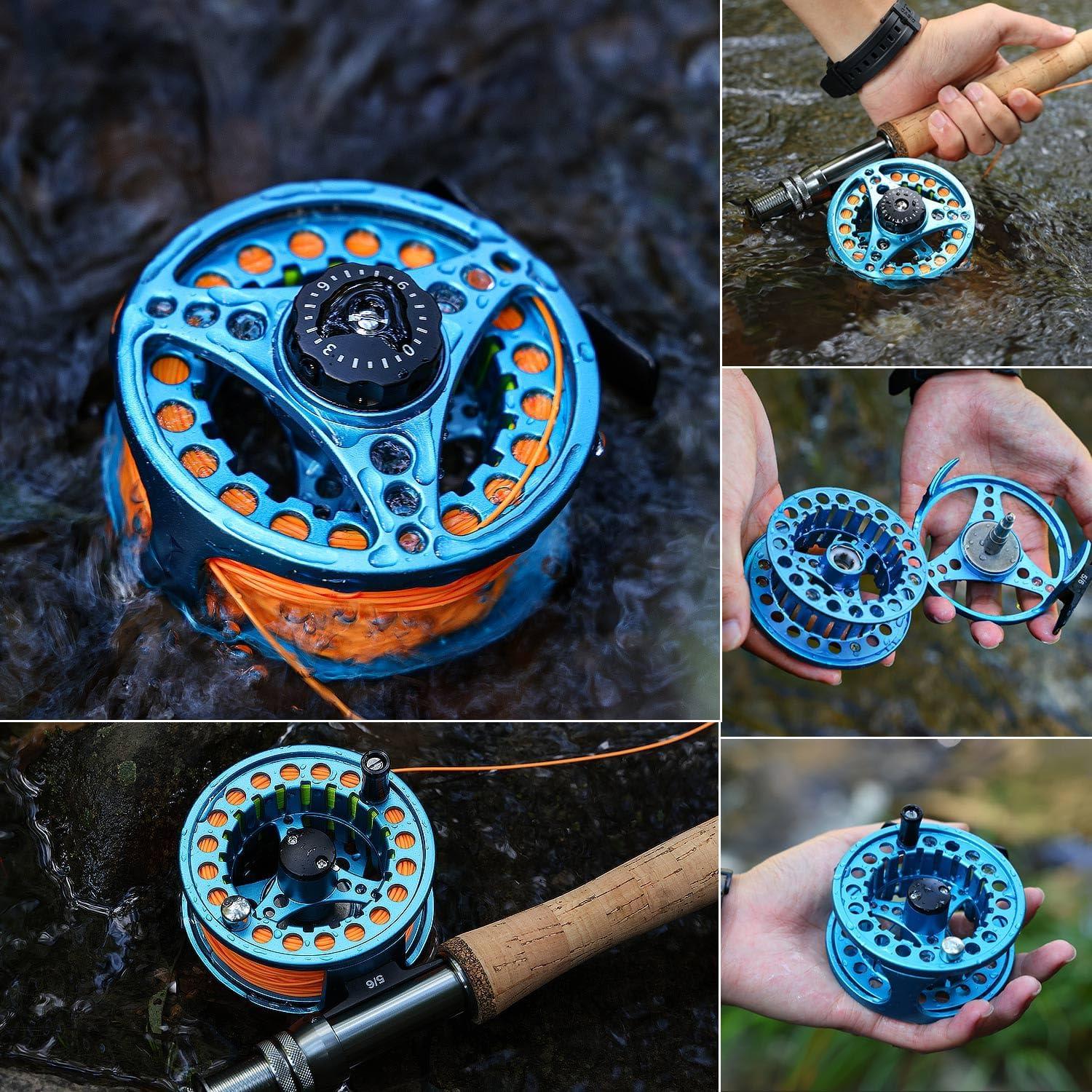 image:imageSougayilang Fly Fishing Reel Die Cast Aluminum Fly Reel 56 78 Weight Saltwater Fly Reels 56 78 Weight Saltwater Fly ReelsGreen