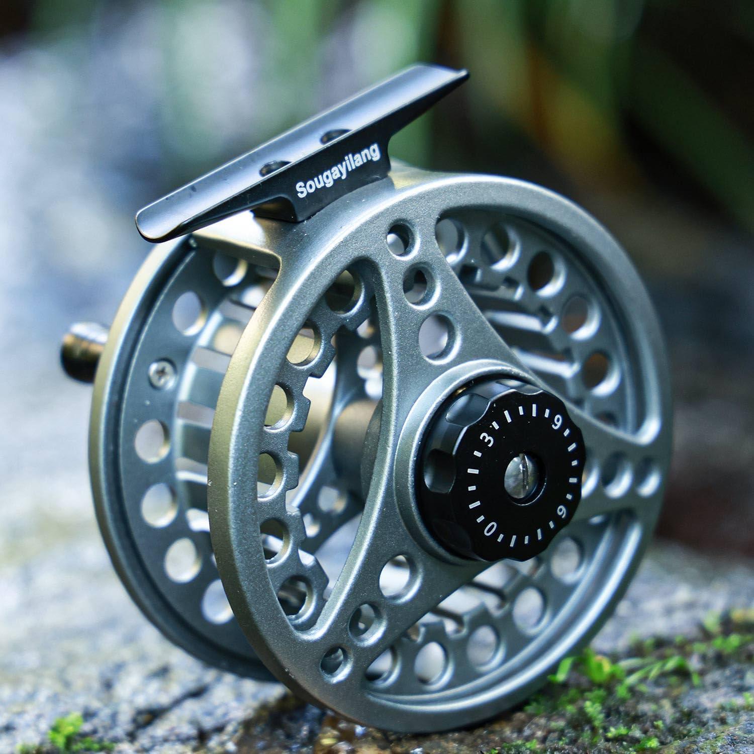 image:imageSougayilang Fly Fishing Reel Die Cast Aluminum Fly Reel 56 78 Weight Saltwater Fly Reels 56 78 Weight Saltwater Fly ReelsSilver