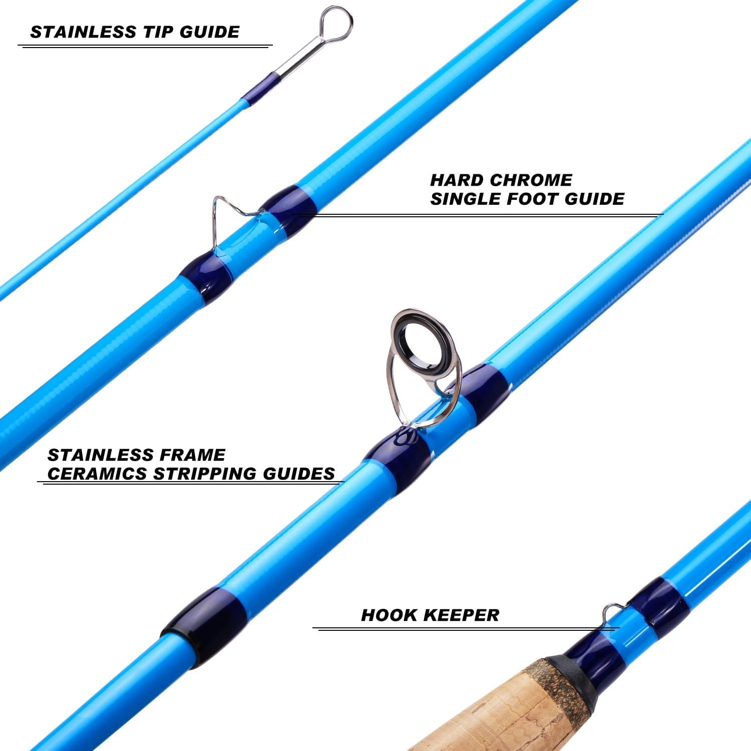 image:imageSougayilang Fly Fishing Rod HighPerformance IM8 Carbon Blank 9ft for 56wt and 78wt TravelFriendly DesignBlue9 5wt 4sec