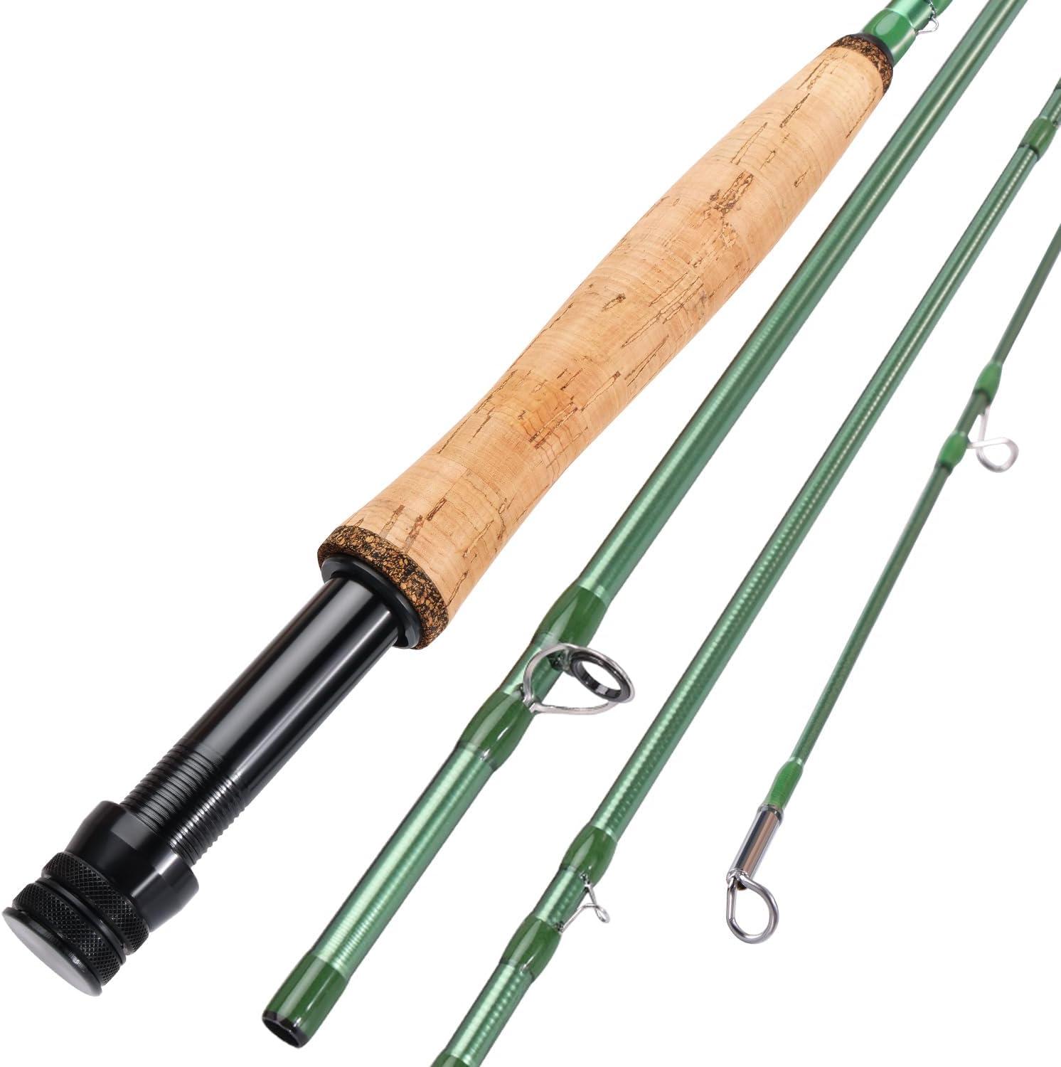 image:imageSougayilang Fly Fishing Rod HighPerformance IM8 Carbon Blank 9ft for 56wt and 78wt TravelFriendly DesignGreen9 5wt 4sec