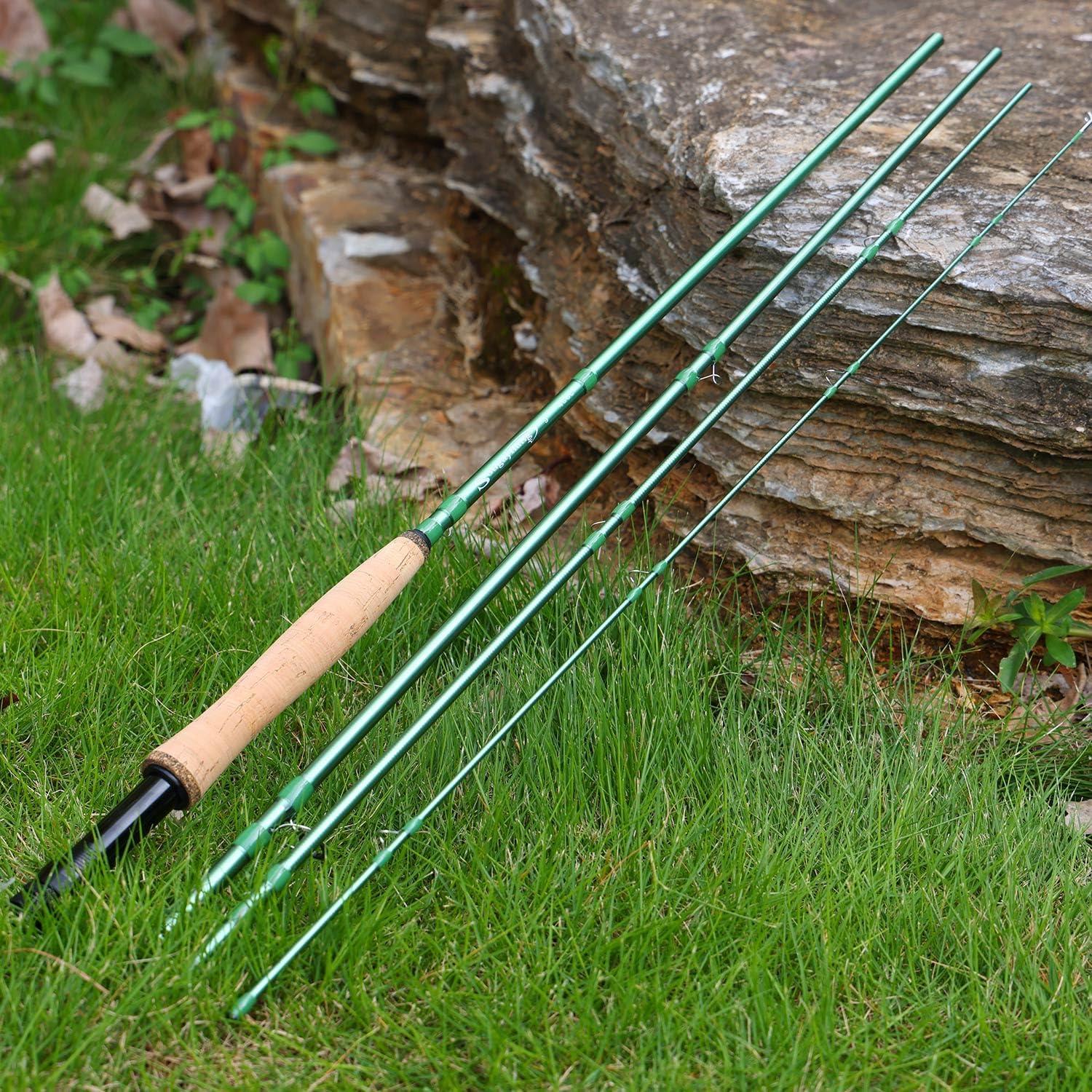 image:imageSougayilang Fly Fishing Rod HighPerformance IM8 Carbon Blank 9ft for 56wt and 78wt TravelFriendly DesignGreen9 5wt 4sec