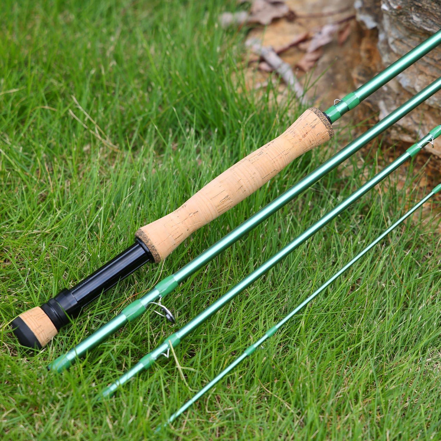 image:imageSougayilang Fly Fishing Rod HighPerformance IM8 Carbon Blank 9ft for 56wt and 78wt TravelFriendly DesignGreen9 8wt 4sec