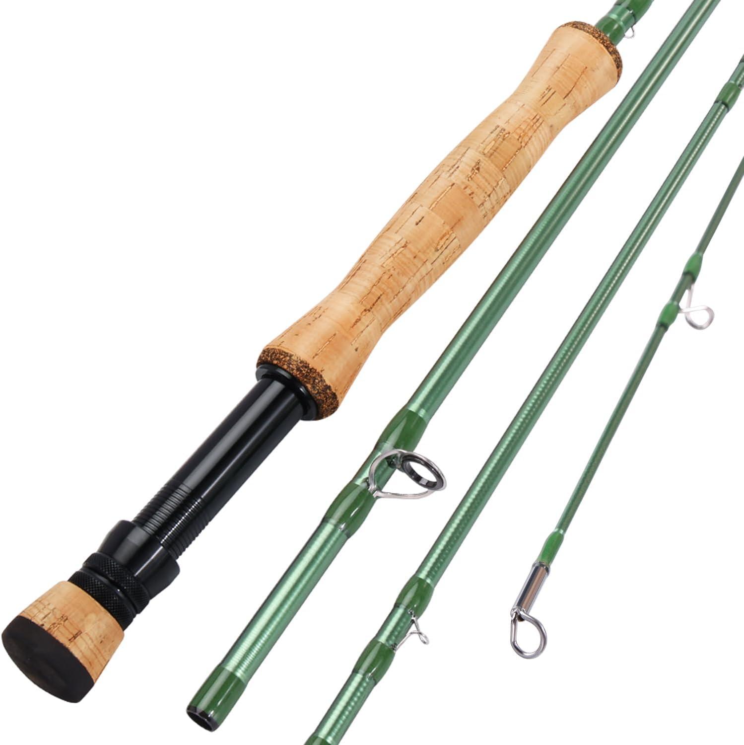 image:imageSougayilang Fly Fishing Rod HighPerformance IM8 Carbon Blank 9ft for 56wt and 78wt TravelFriendly DesignGreen9 8wt 4sec