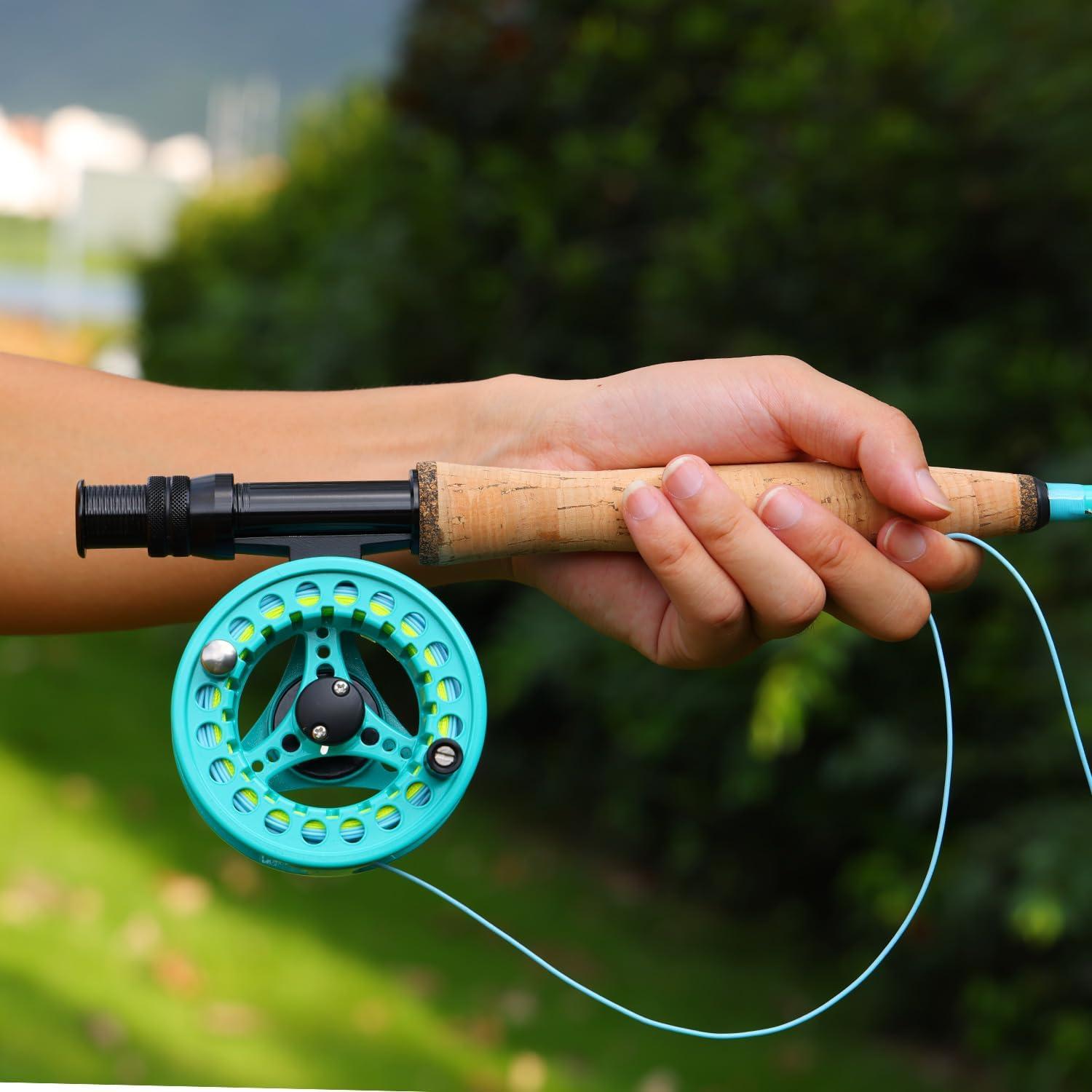 image:imageSougayilang Fly Fishing Rod HighPerformance IM8 Carbon Blank 9ft for 56wt and 78wt TravelFriendly DesignTurquoise9 5wt 4sec