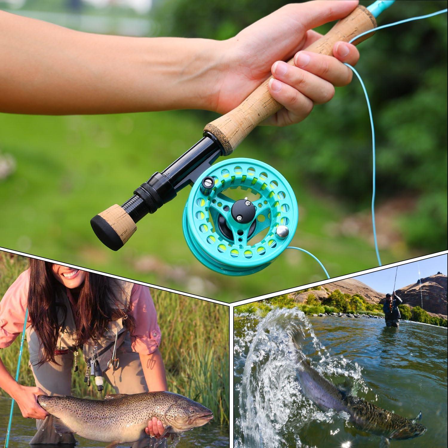 image:imageSougayilang Fly Fishing Rod HighPerformance IM8 Carbon Blank 9ft for 56wt and 78wt TravelFriendly DesignTurquoise9 8wt 4sec
