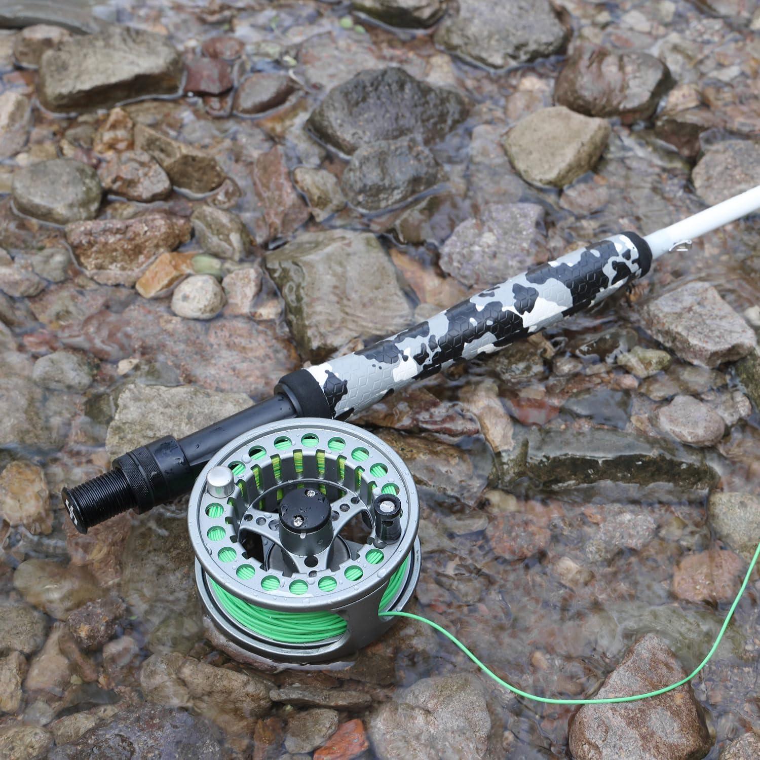 image:imageSougayilang Fly Fishing Rod Lightweight UltraPortable 4 Pieces 56wt Graphite 9 Fly Rod for Complete Starter with SuperPolymer HandleBlack 56WT