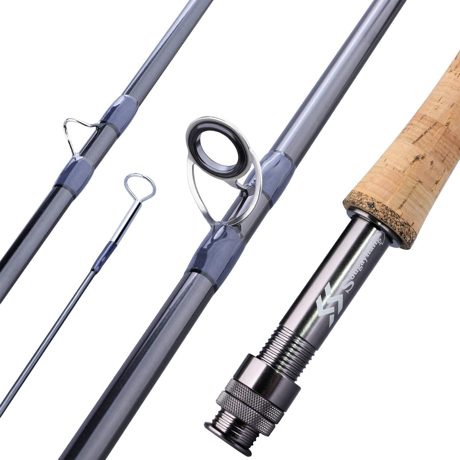image:imageSougayilang Fly Fishing Rod Lightweight UltraPortable 4 Pieces Graphite Fly Rod for Complete Starter 56wt 78wt Rod for Traveling9FT 5wt 4sec