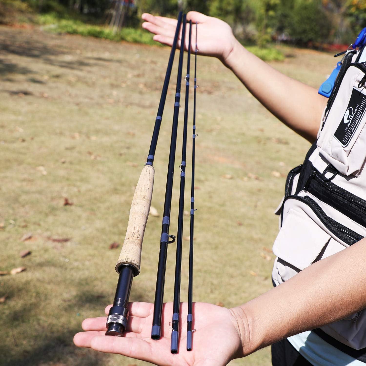 image:imageSougayilang Fly Fishing Rod Lightweight UltraPortable 4 Pieces Graphite Fly Rod for Complete Starter 56wt 78wt Rod for Traveling9FT 5wt 4sec