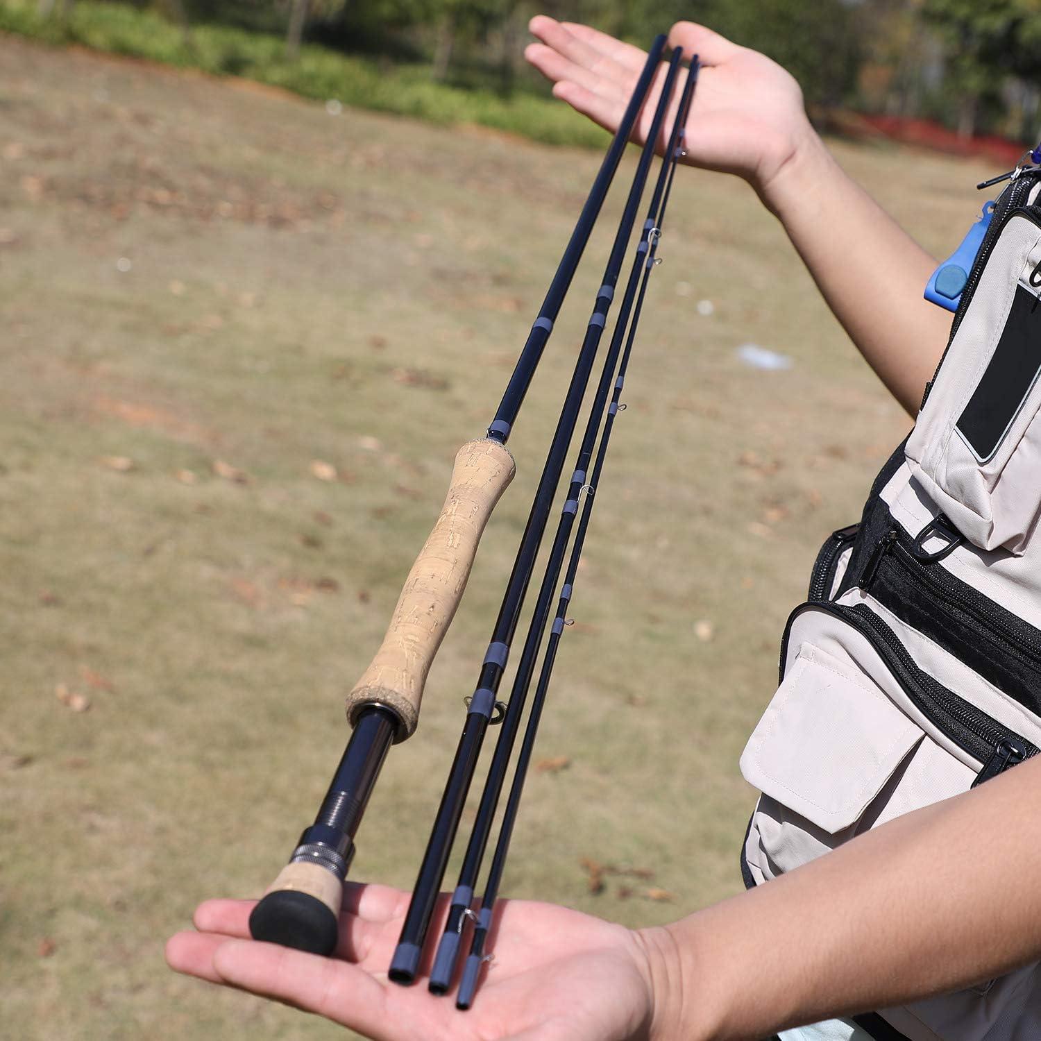 image:imageSougayilang Fly Fishing Rod Lightweight UltraPortable 4 Pieces Graphite Fly Rod for Complete Starter 56wt 78wt Rod for Traveling9ft8