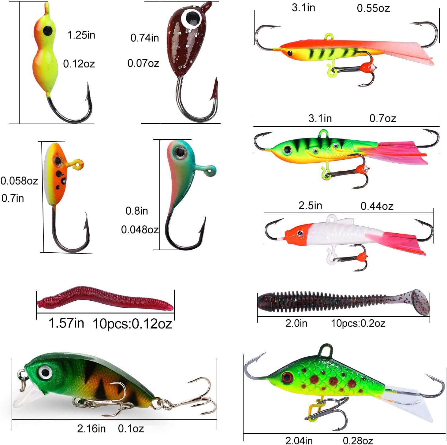 image:imageSougayilang Ice Fishing Rod and Reel Combo Ice Fishing Gear Complete Kit Include Ice Jig and Ice Fishing Accessories Spinning Ice Fishing Combos25 M Ice Fishing Full Kit
