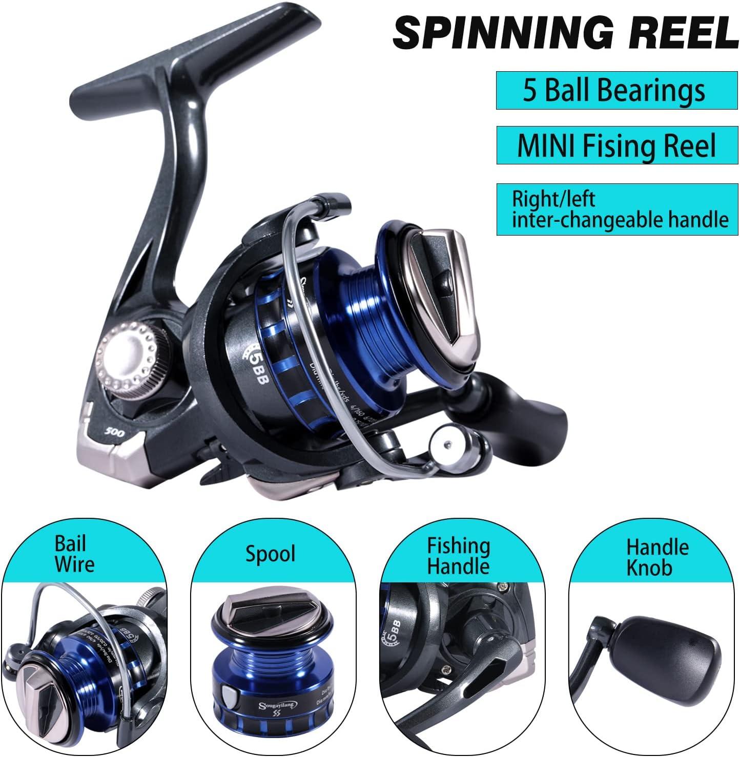 image:imageSougayilang Ice Fishing Rod and Reel Combo Ice Fishing Gear Complete Kit Include Ice Jig and Ice Fishing Accessories Spinning Ice Fishing Combos25 ML Ice Combo Only Fishing Rod and Reel