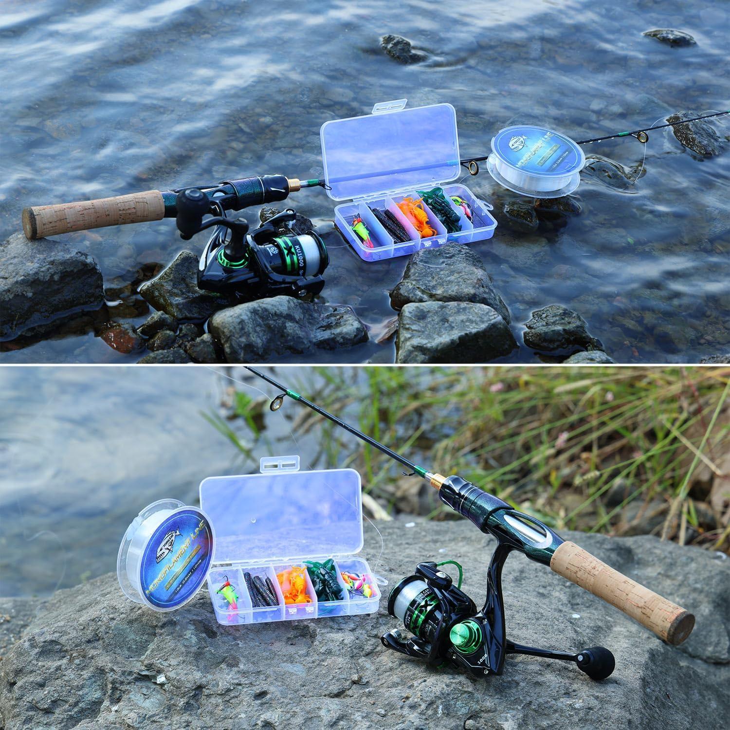image:imageSougayilang Ice Fishing Rod and Reel Combo Ice Fishing Gear Complete Kit Include Ice Jig and Ice Fishing Accessories Spinning Ice Fishing Combos28 Ice Combo Fishing Rod and ReelXE